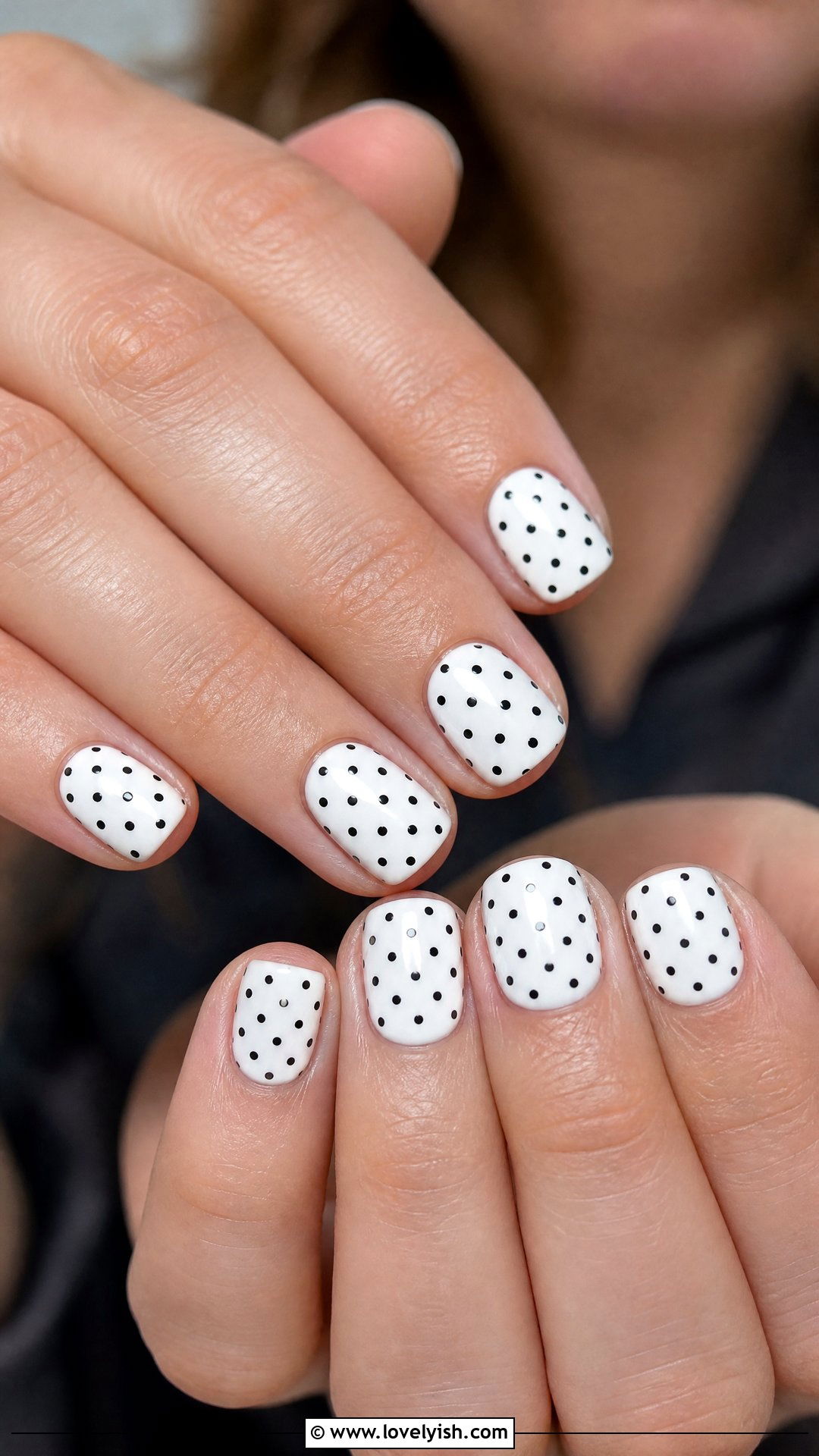 Black and White Polka Dot Nails - 50 classic nail designs - 50 classic nail designs