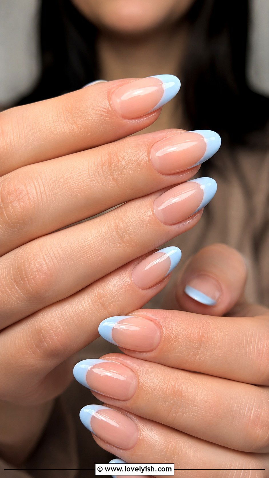 Blue French Tip Nails - 25 french nails design ideas - 25 french nails design ideas
