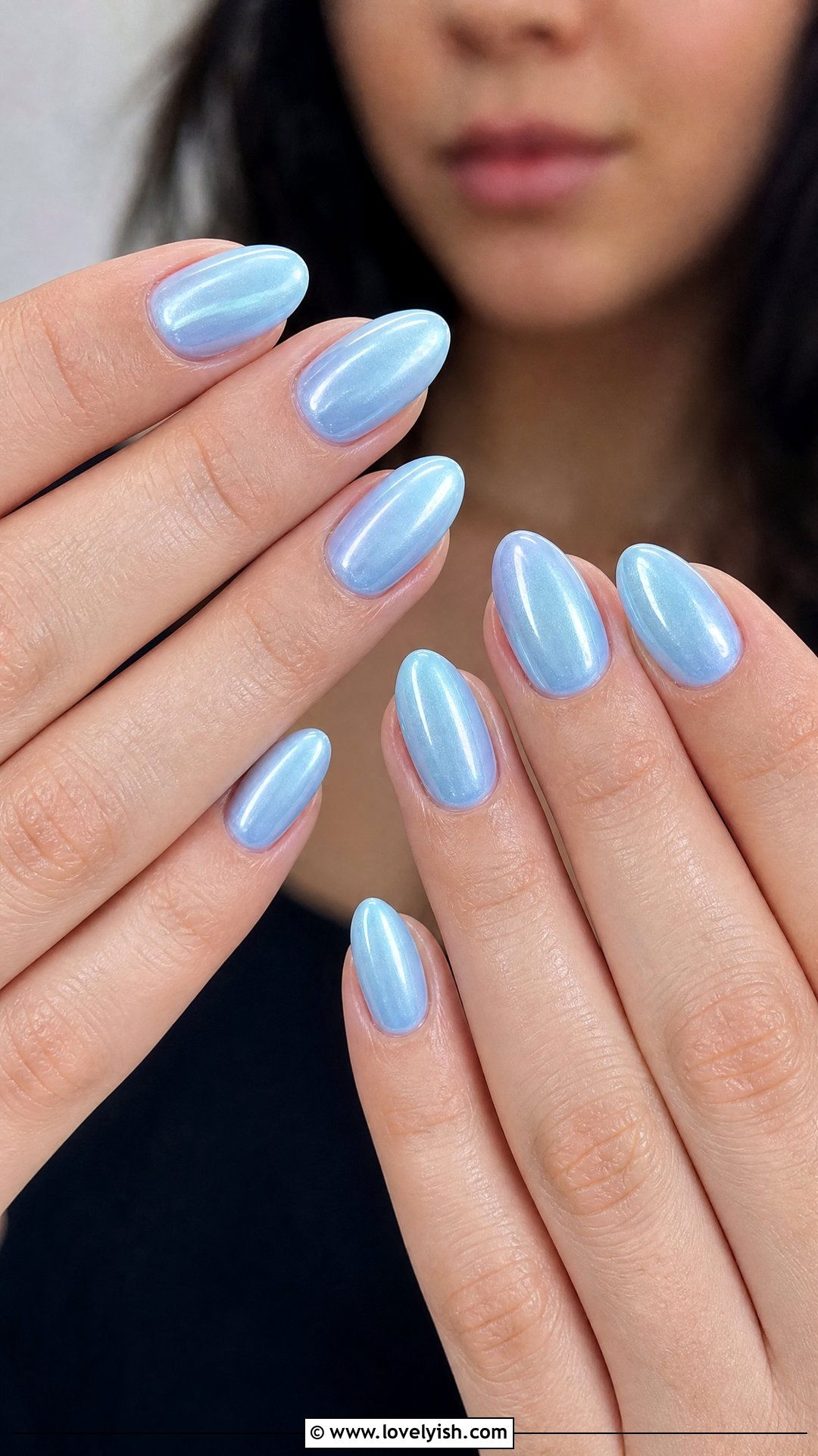 Blue Glazed Donut Nails - 50 blue nails - 50 blue nails