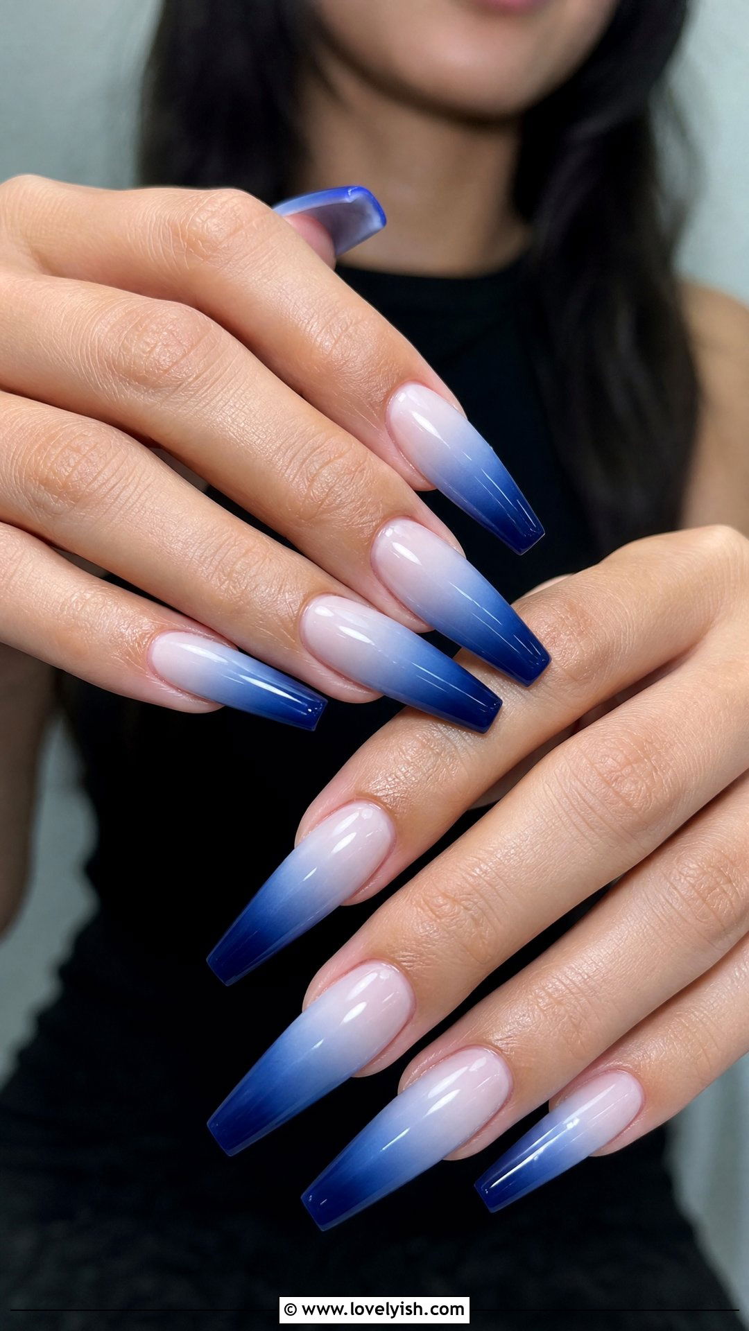 Blue Ombre Nails - 50 blue nails - 50 blue nails