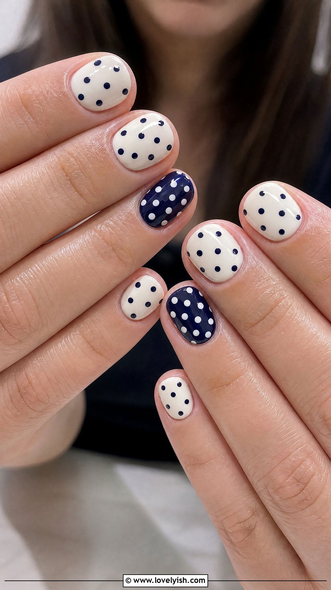 Blue Polka Dot Nails - 25 blue nail design ideas - 25 blue nail design ideas