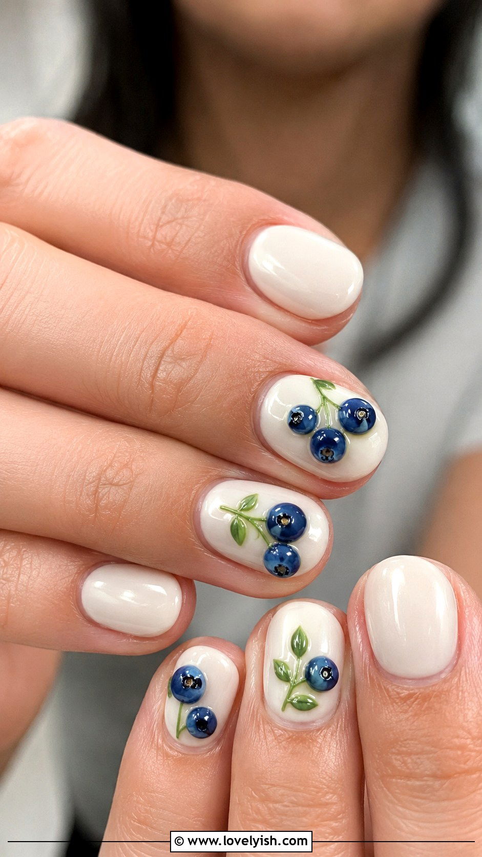 Blueberry 3D Nails - 38 blue nail designs - 38 blue nail designs