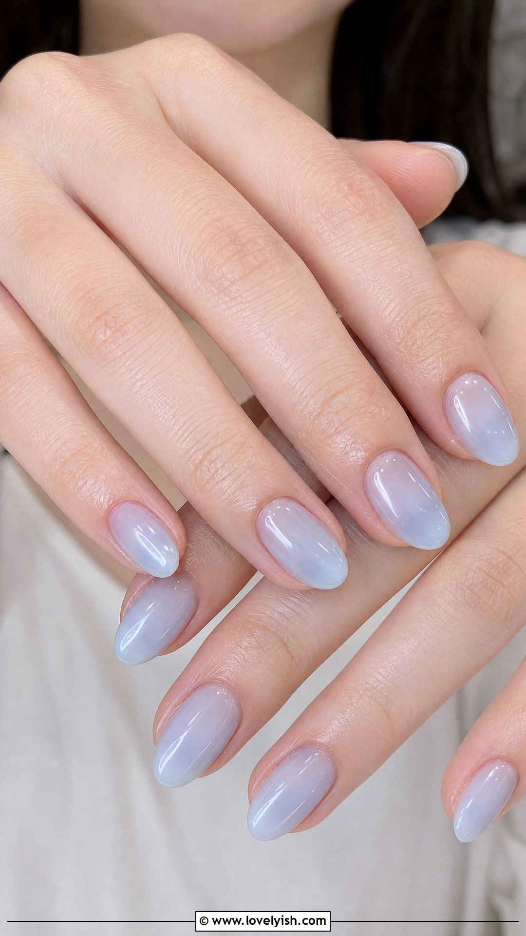 Blueberry Milk Nails - 50 blue nails - 50 blue nails