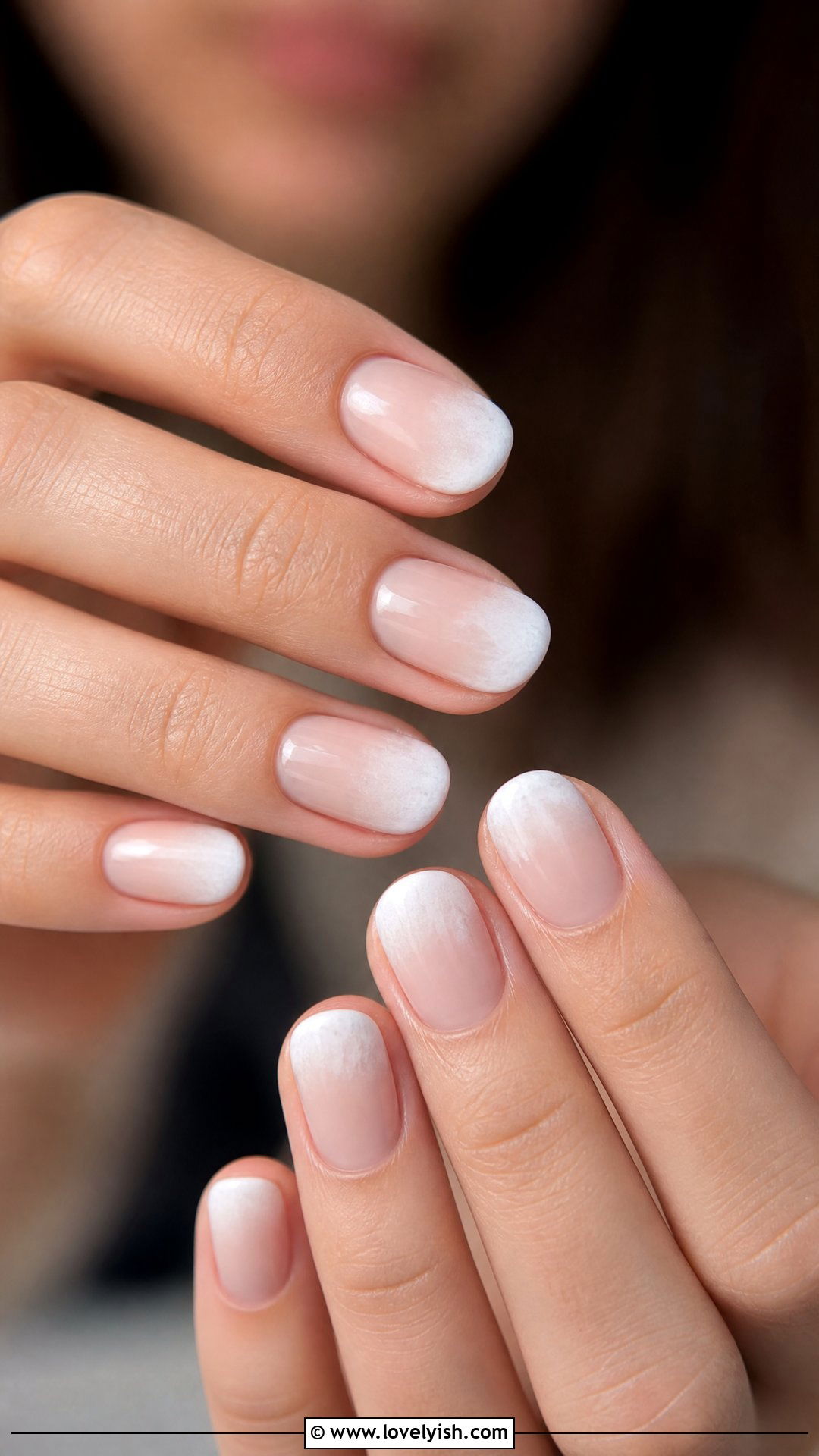 Blurred Soft White French Tips - 50 minimalist french tips - 50 minimalist french tips