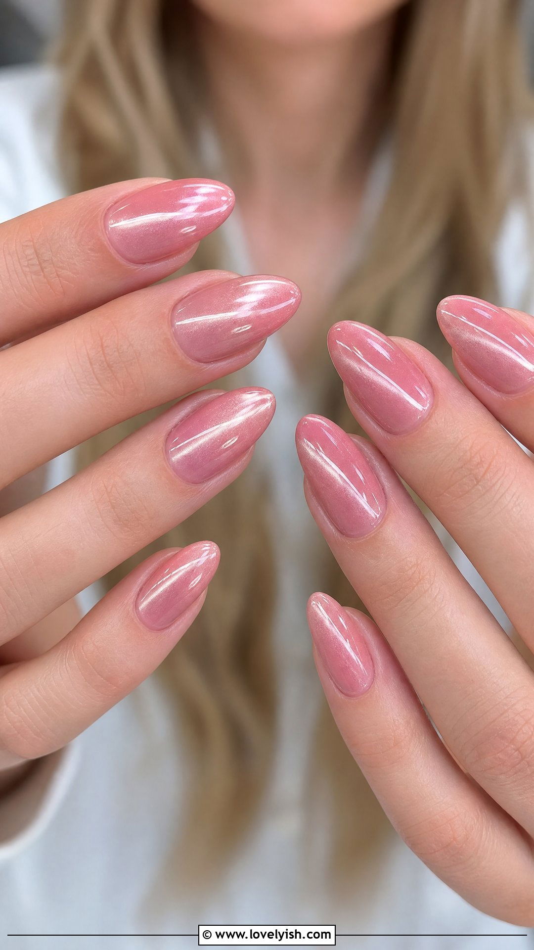 Blush Pink Cat Eye Nails - 25 classy nail ideas - 25 classy nail ideas