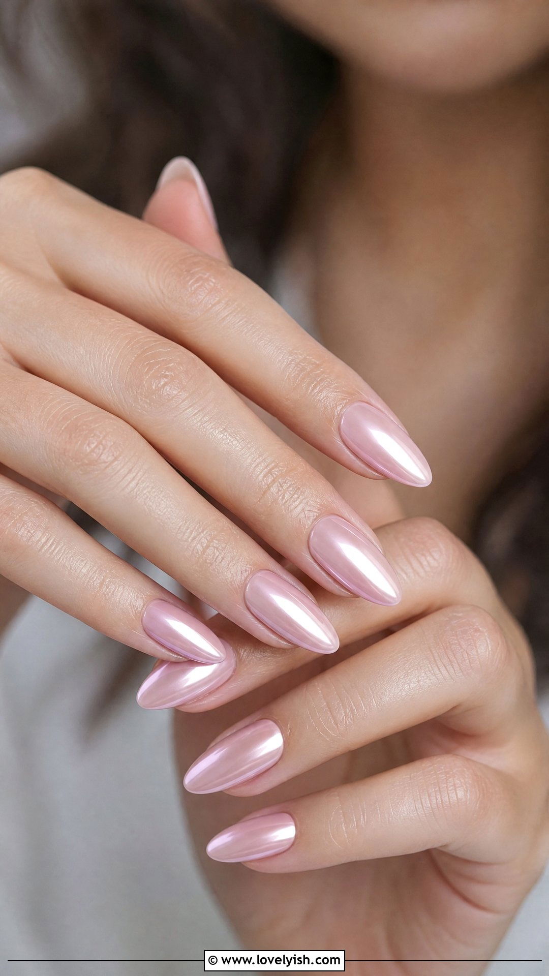 Blush Pink Chrome Bridal Nails - 50 bridal nails - 50 bridal nails