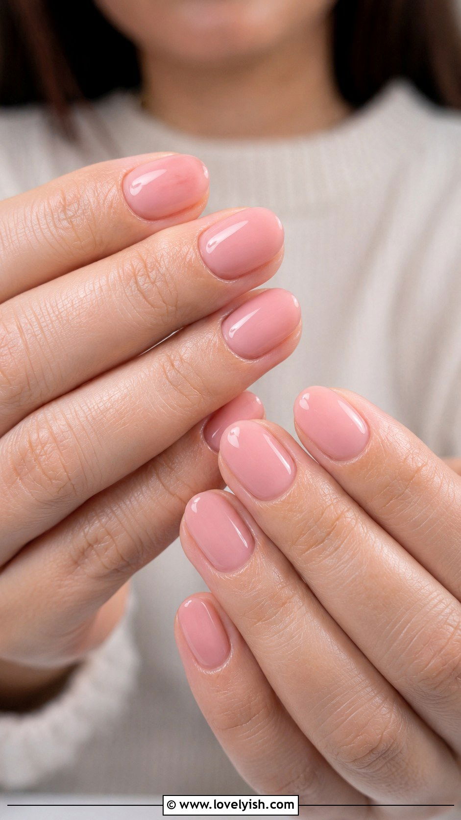 Blush Pink Gel Nails Short Oval - 50 work appropriate nails - 50 work appropriate nails