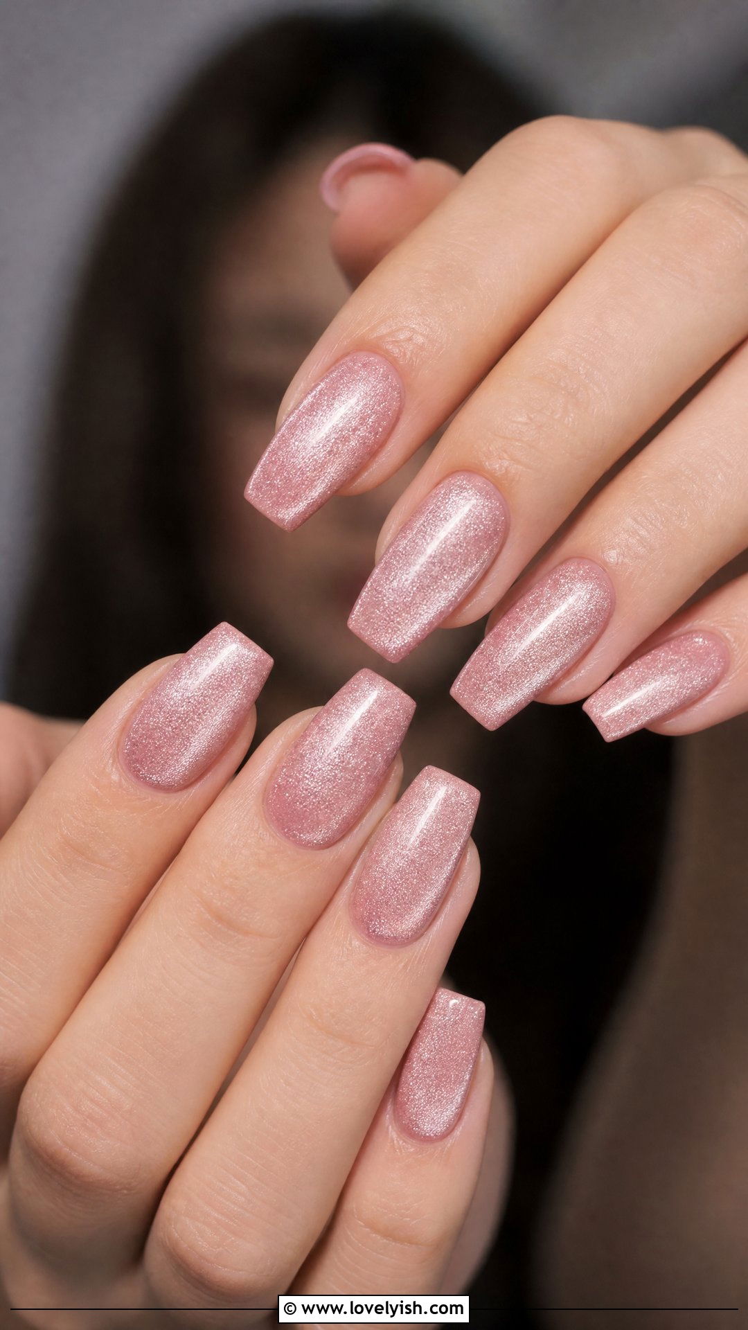 Blush Pink Velvet Nails - 50 cute nails - 50 cute nails