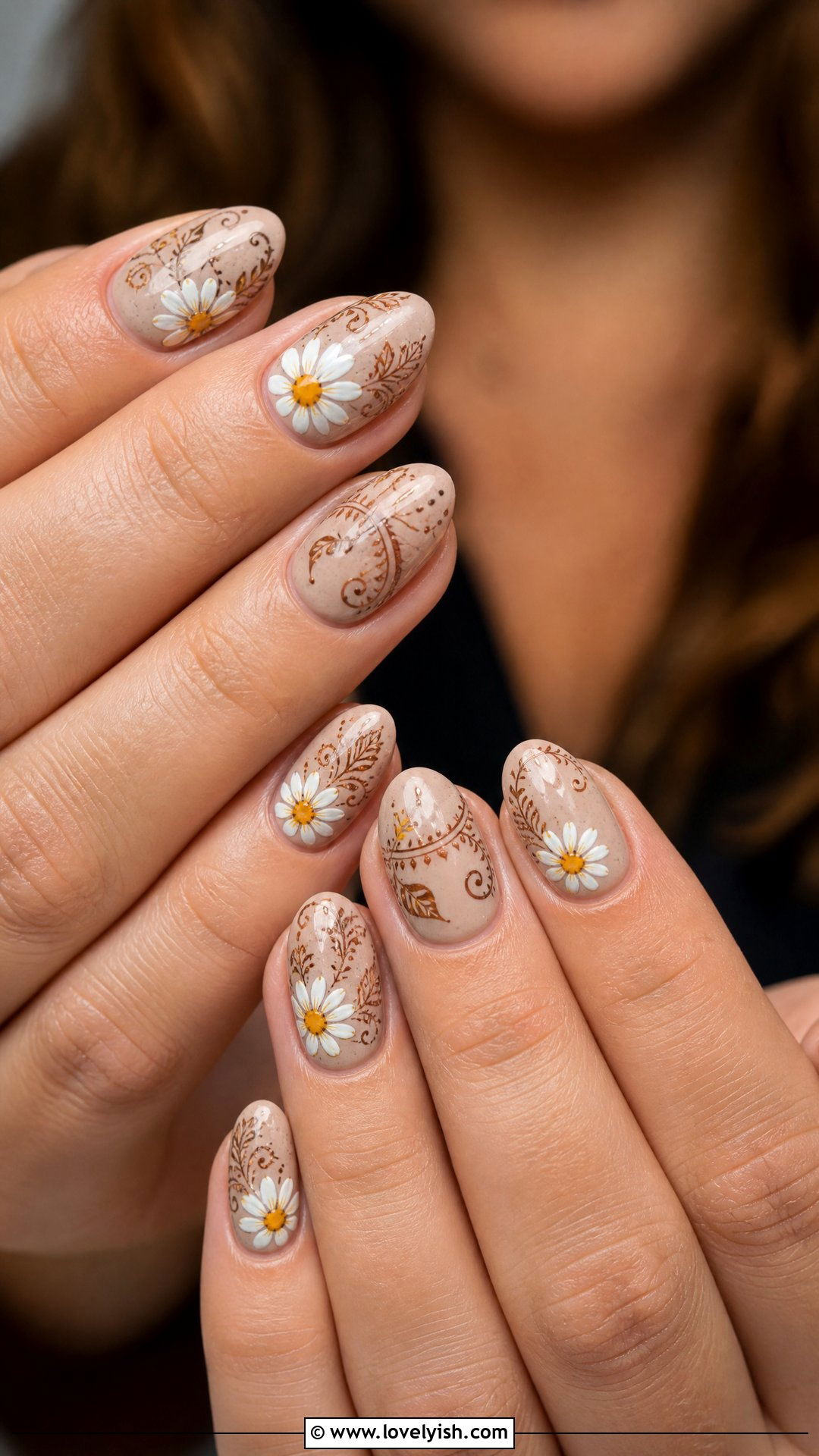 Boho Daisy Nails - 50 daisy nails - 50 daisy nails