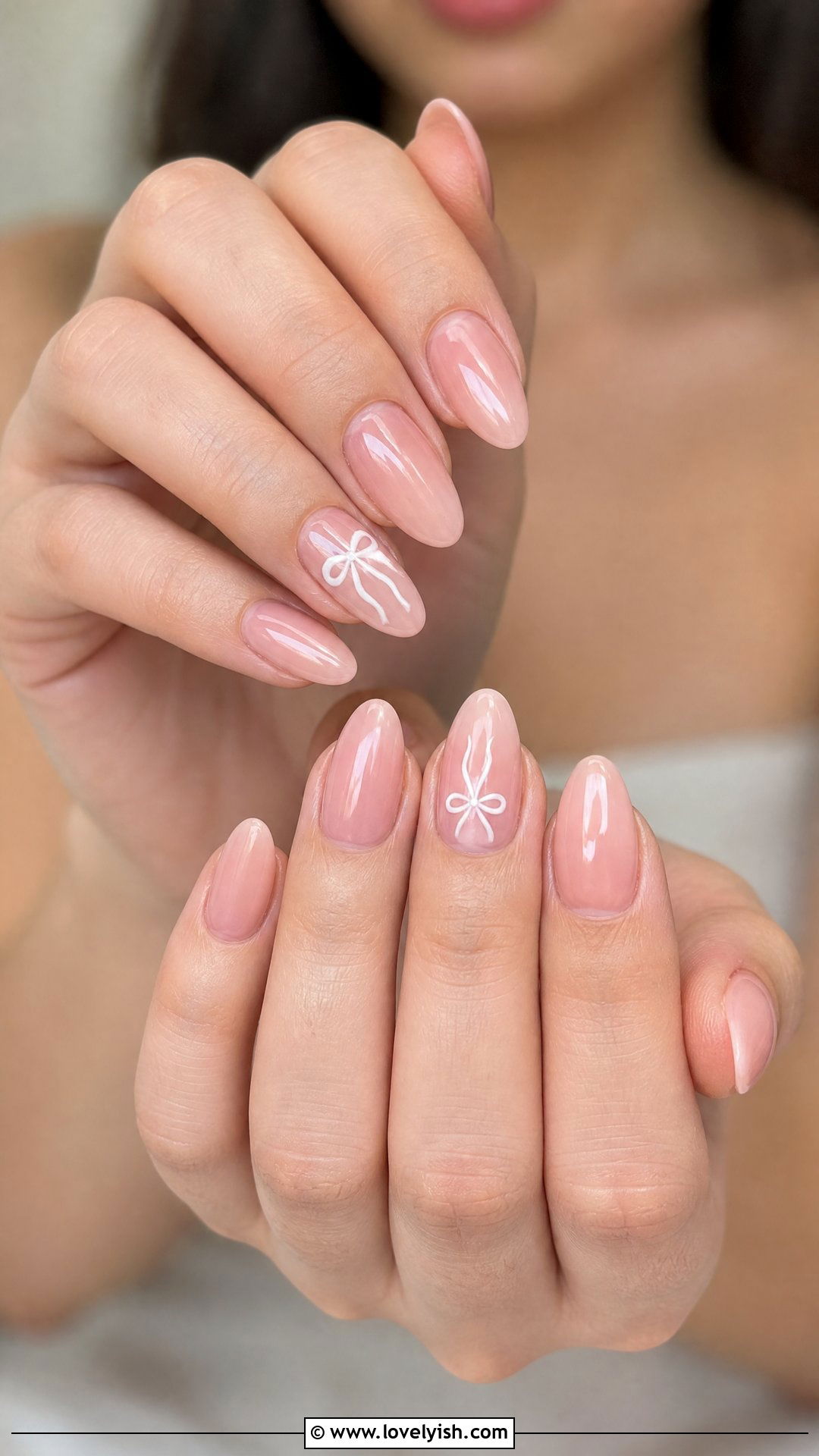 Bow Accent Bridal Nails - 50 bridal nails - 50 bridal nails