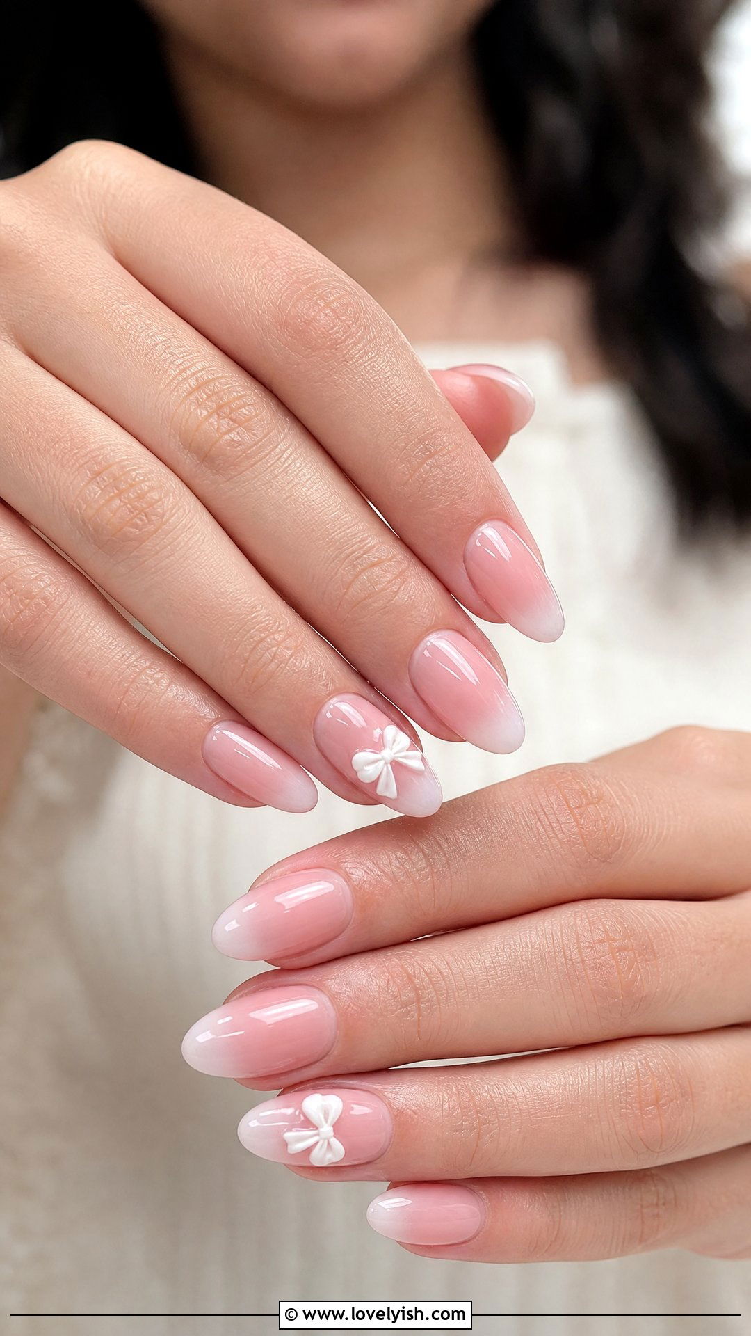 Bow Accent Coquette Nails - 50 pictures of nail designs - 50 pictures of nail designs