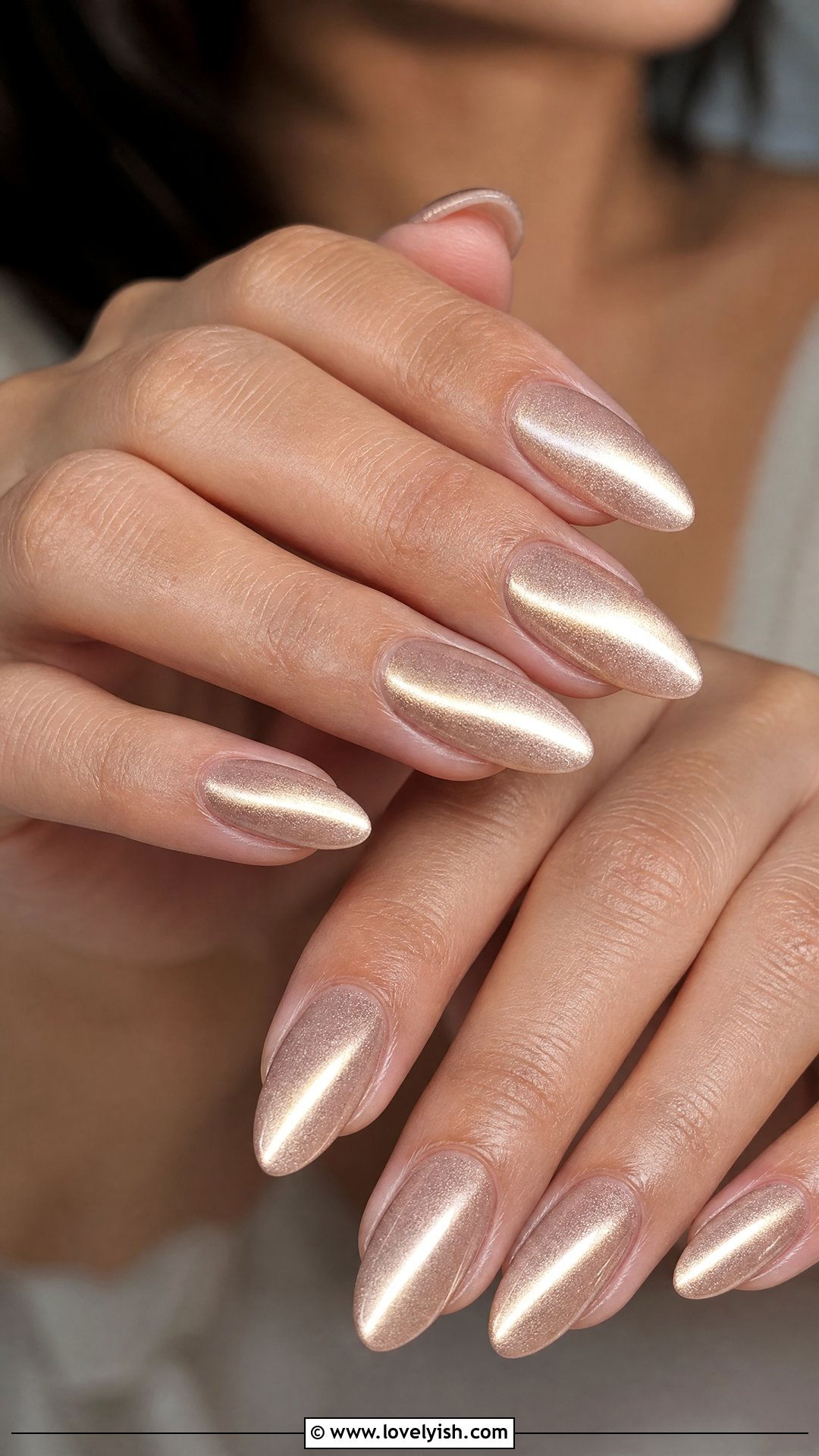 Bridal Cat Eye Shimmer Wedding Nails - 50 classic wedding nails - 50 classic wedding nails