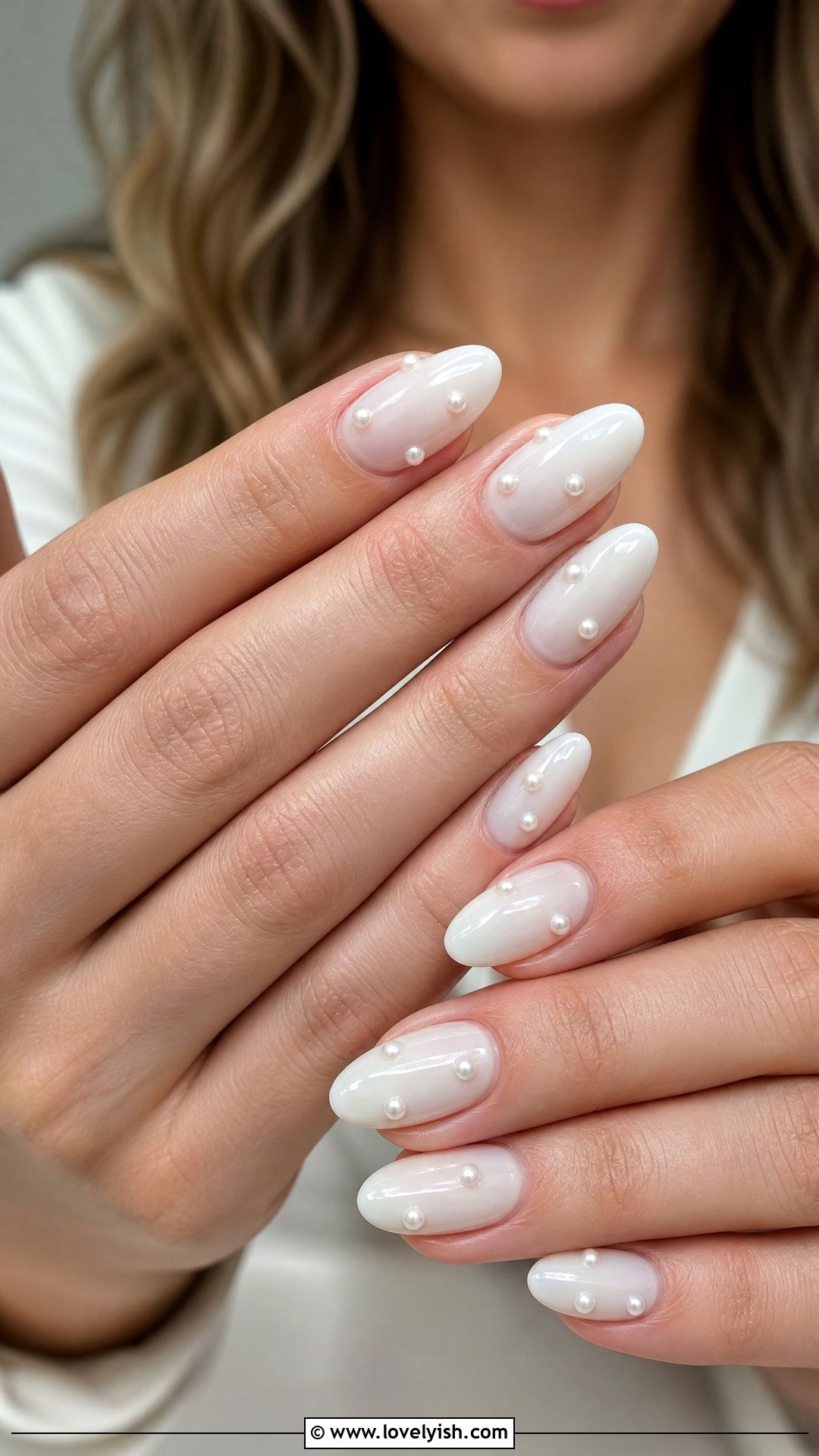 Bridal Pearl Builder Gel Nails - 50 builder gel nails - 50 builder gel nails