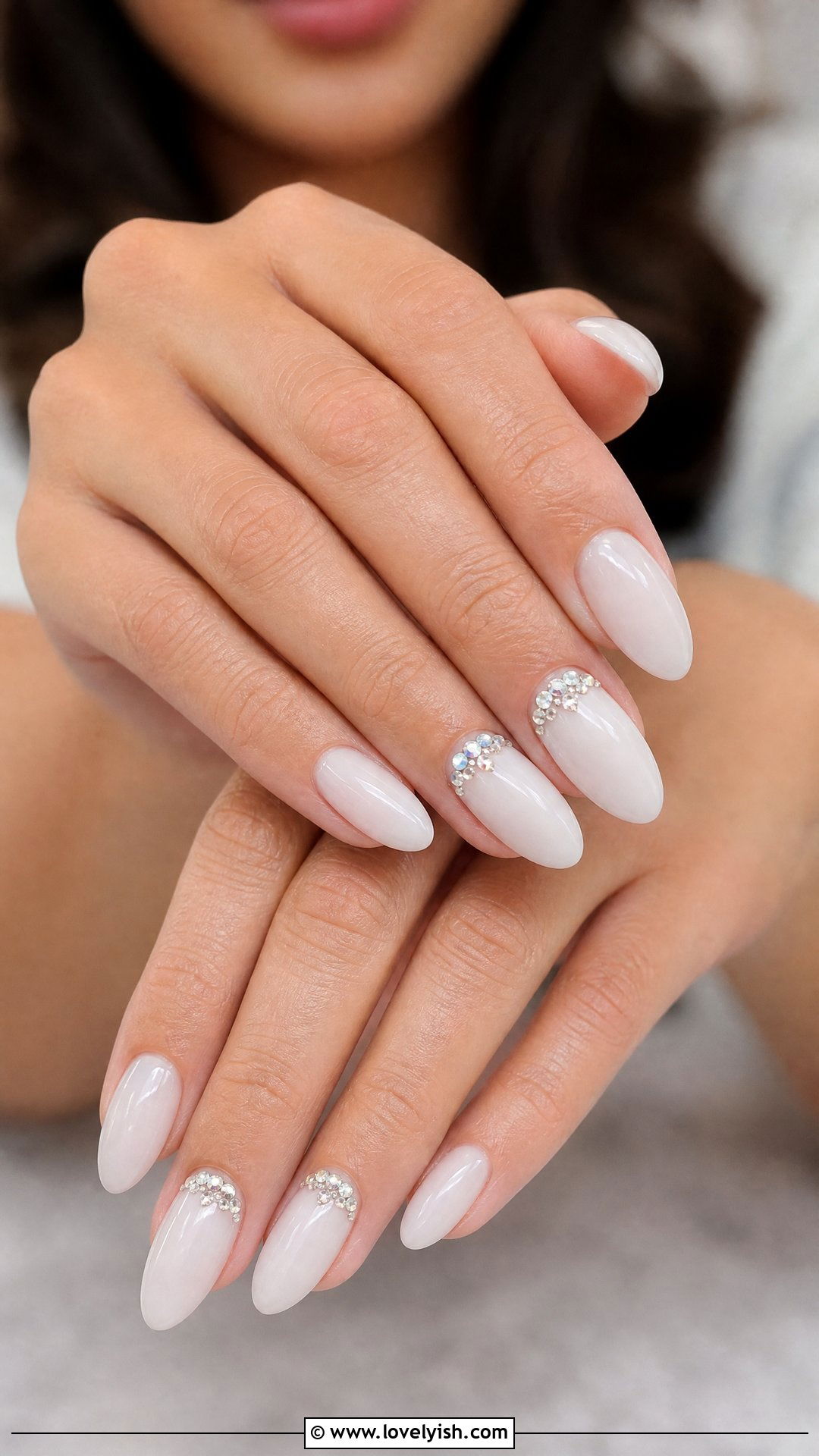 Bridal Rhinestone Acrylic Nails - 25 acrylic nails designs - 25 acrylic nails designs