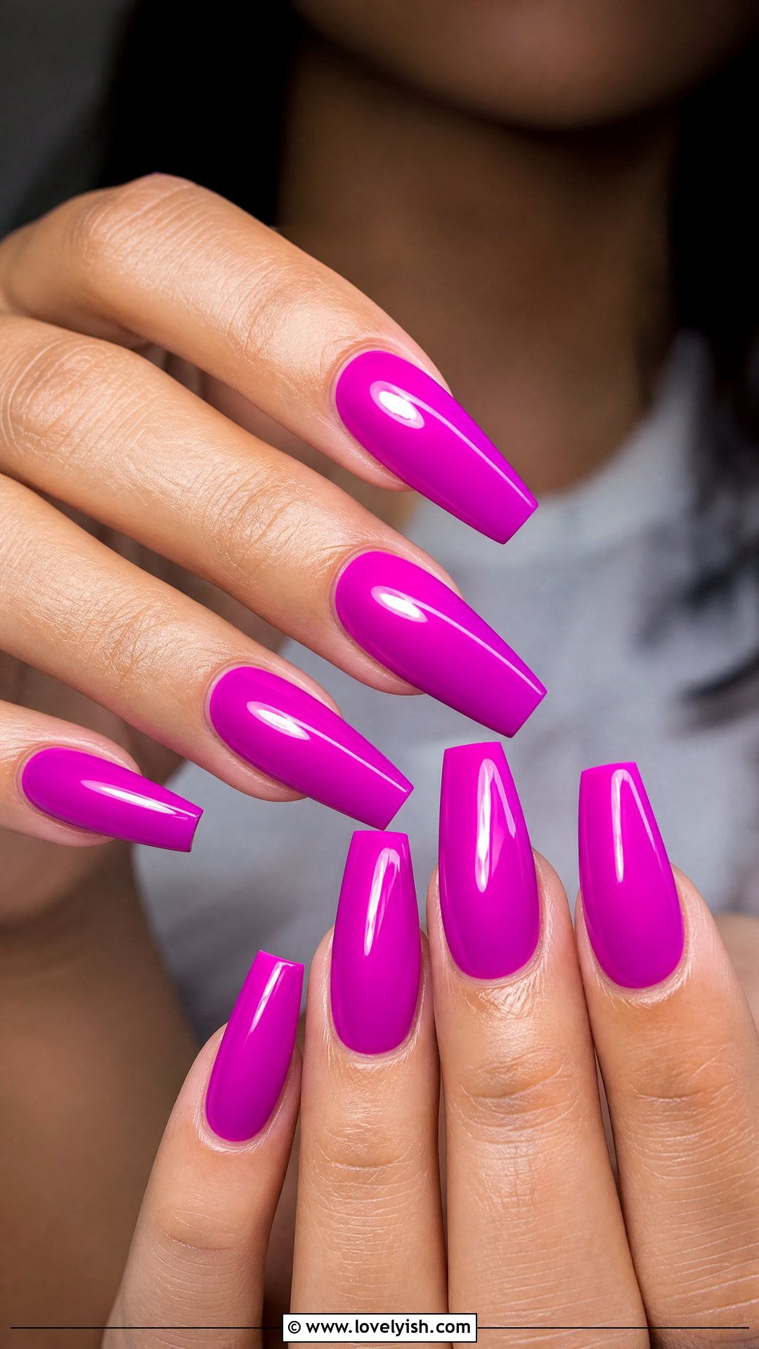 Bright Magenta Nails - 49 nail colors - 49 nail colors