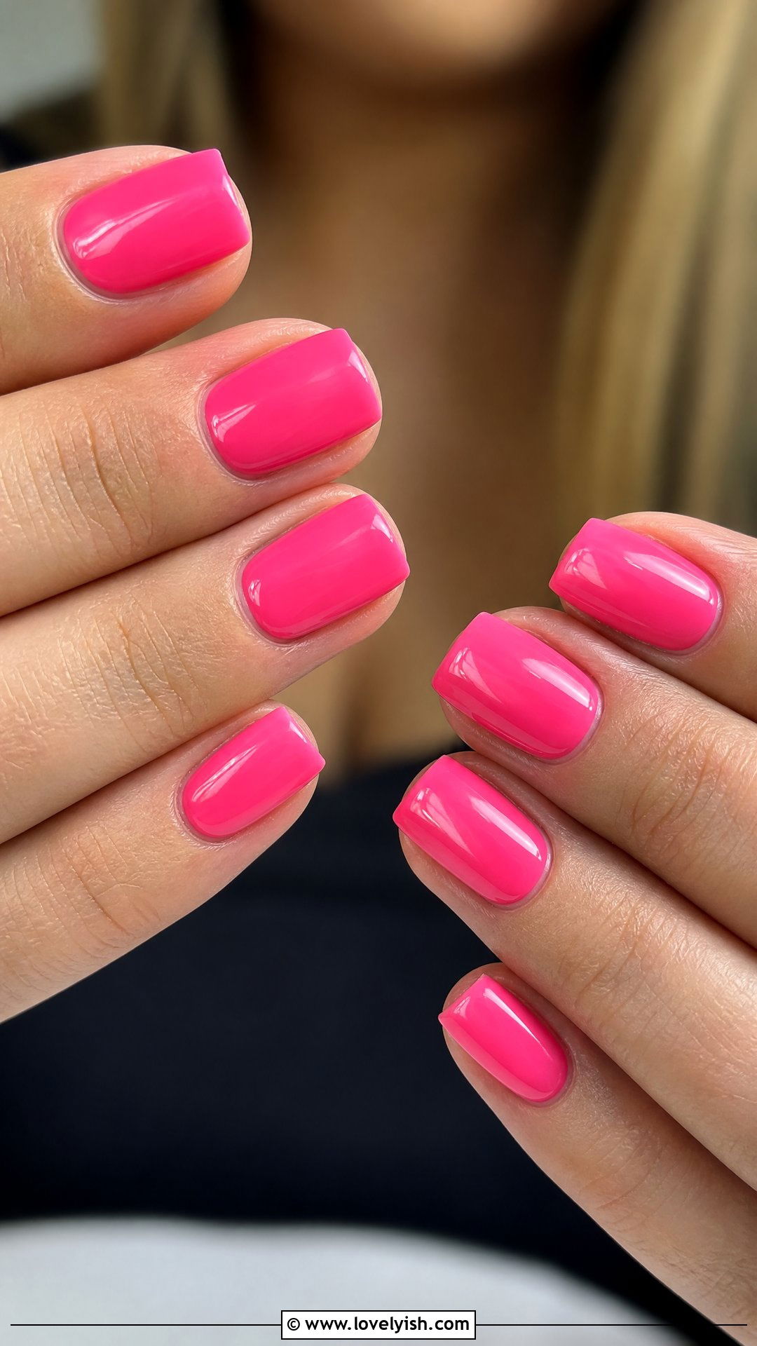 Bright Pink Square Nails - 50 classy pink nails - 50 classy pink nails