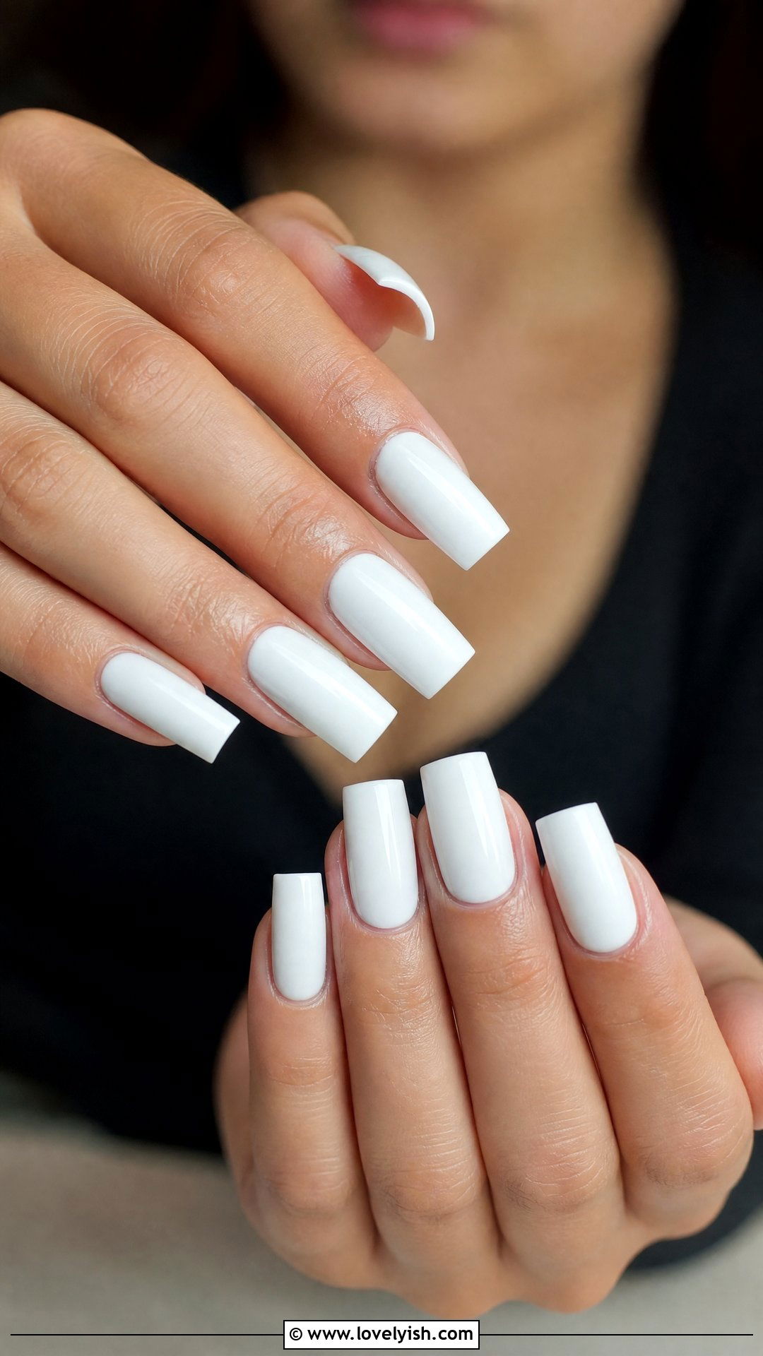 Bright White Polygel Square Nails - 50 polygel nails - 50 polygel nails