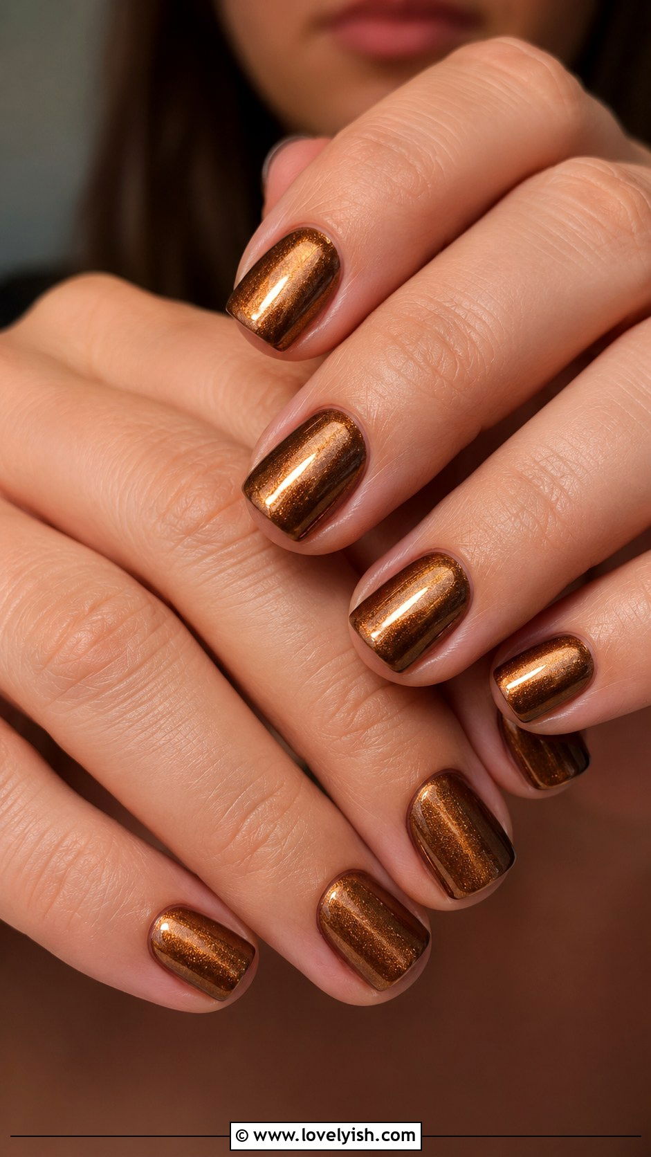 Bronze Metallic Nails - 50 mens nail design ideas - 50 mens nail design ideas