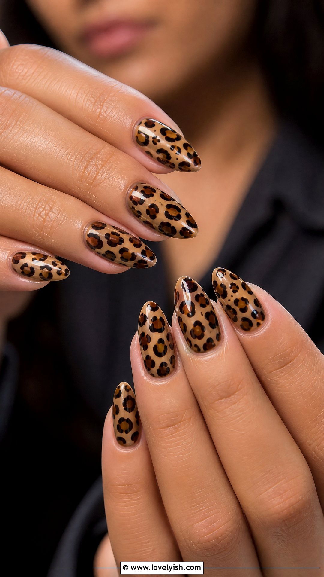 Brown Leopard Print Nails - 50 brown nails - 50 brown nails