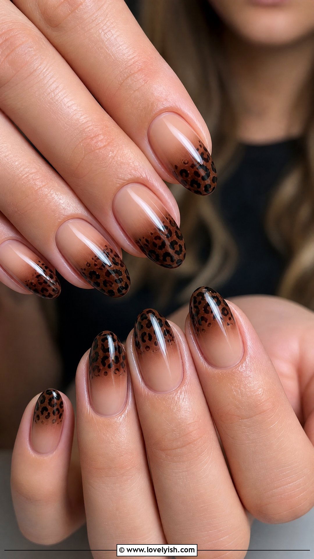 Brown Ombre Leopard Print Nails - 50 leopard print nails - 50 leopard print nails