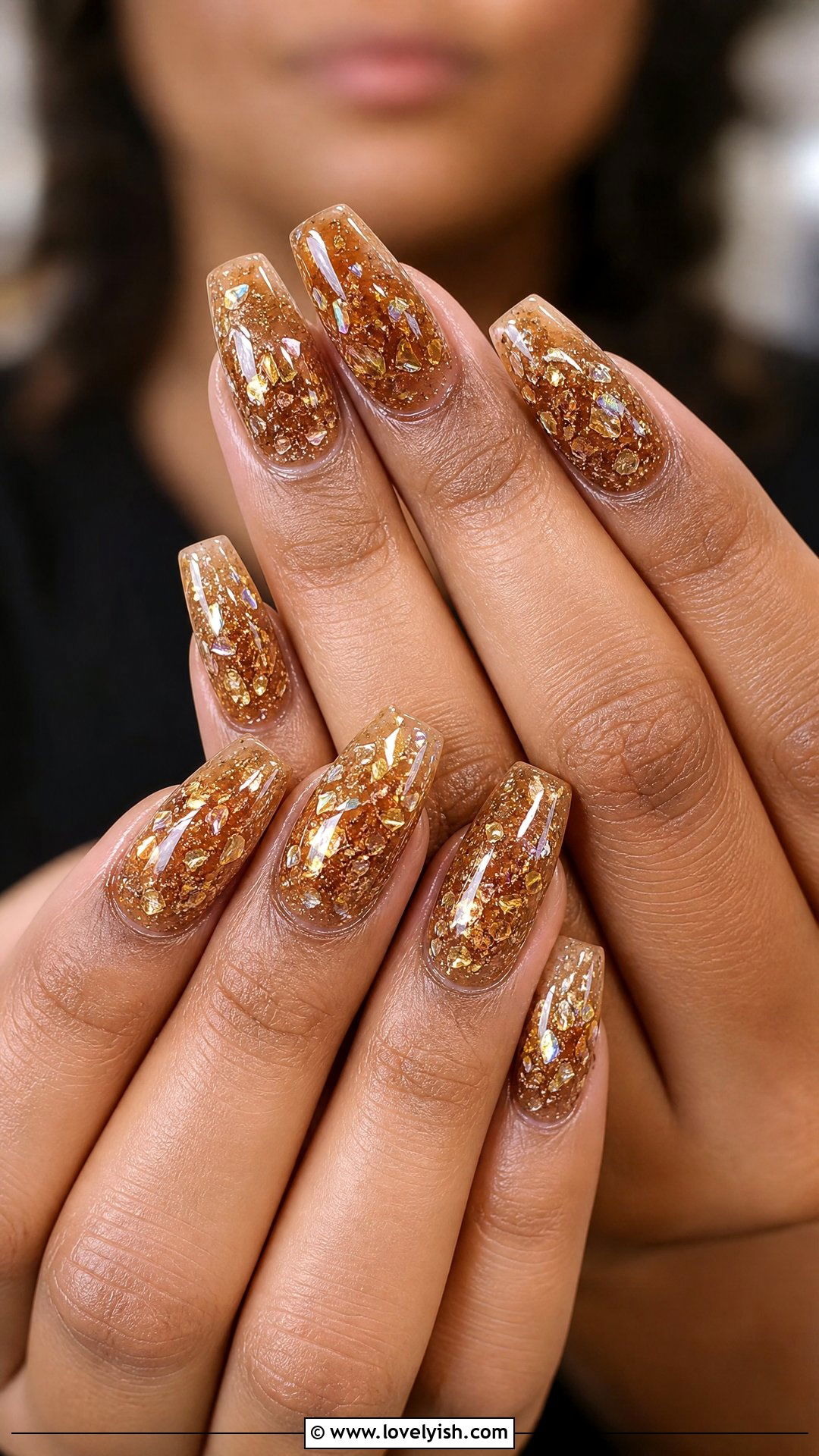 Brown Sugar Crystal Nails - 50 brown nails - 50 brown nails
