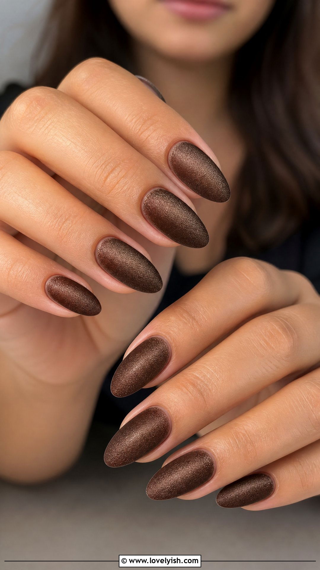 Brown Velvet Nails - 25 brown nail designs - 25 brown nail designs