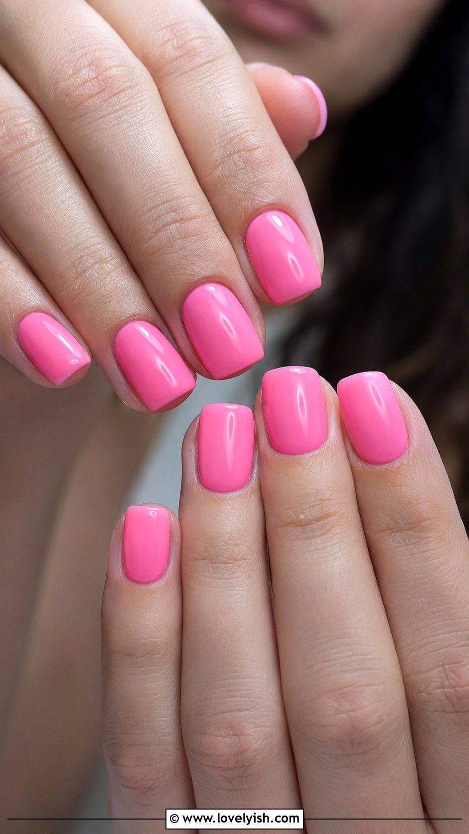 Bubble Gum Pink Glossy Nails - 47 nail inspiration - 47 nail inspiration