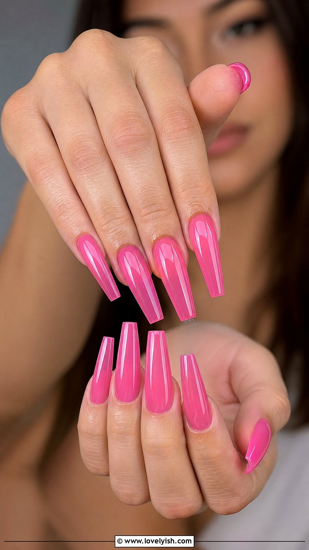 Bubblegum Jelly Pink Nails - 50 jelly pink nails - 50 jelly pink nails