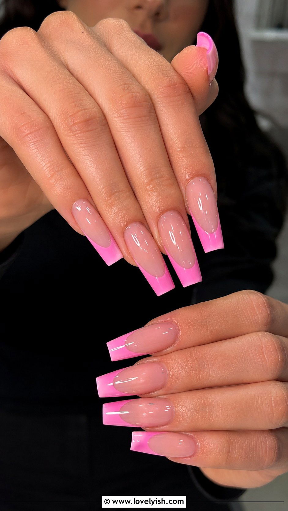 Bubblegum Pink French Tip Nails - 50 pastel french tip nails - 50 pastel french tip nails