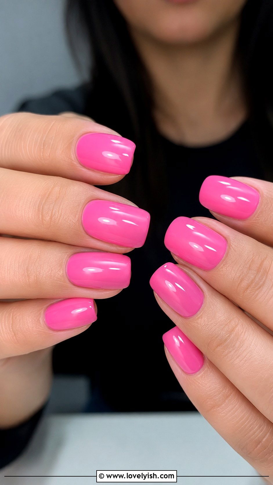 Bubblegum Pink Glossy Nails - 25 pink nails design ideas - 25 pink nails design ideas