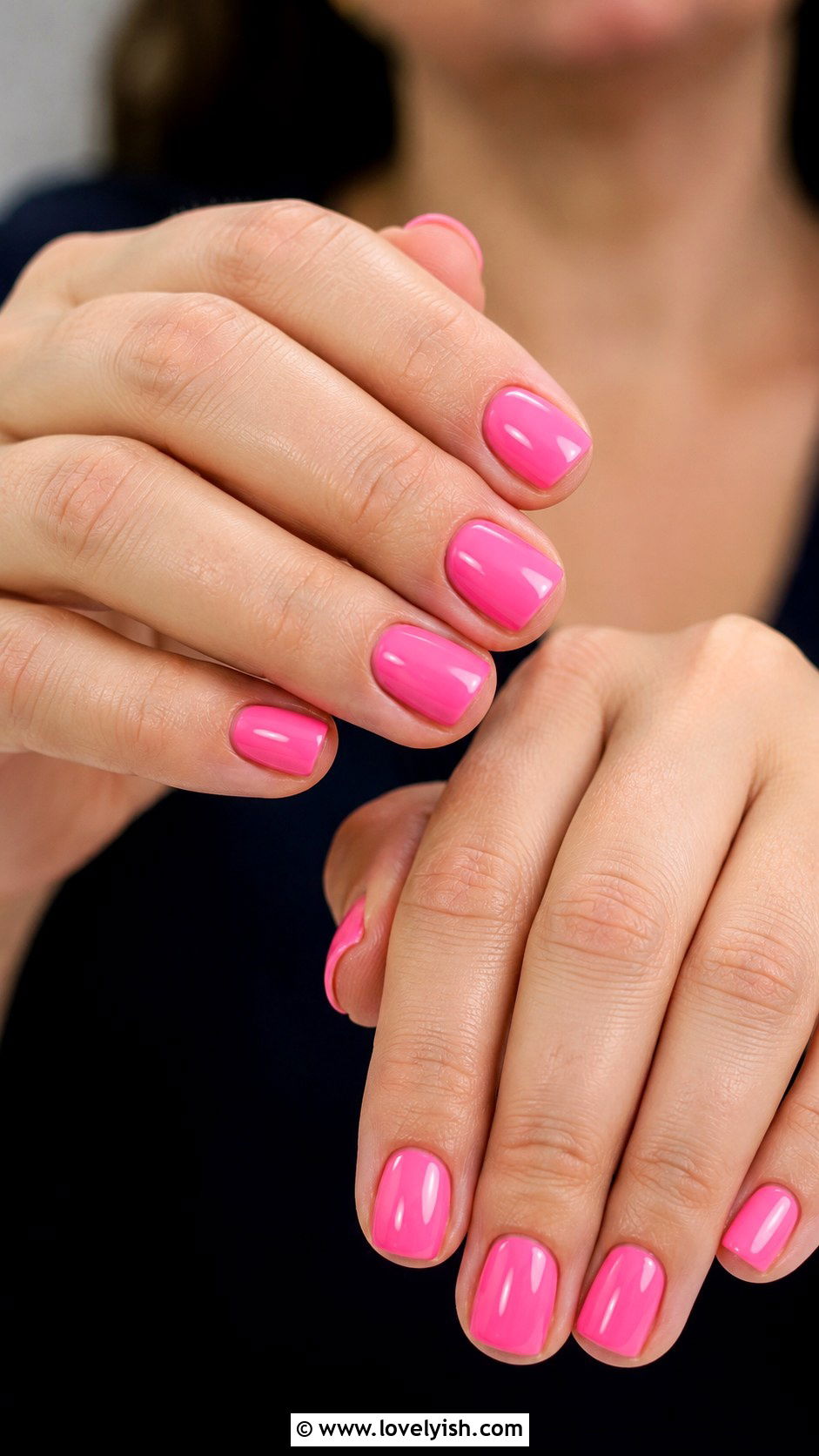 Bubblegum Pink Short Nails - 44 nails design - 44 nails design