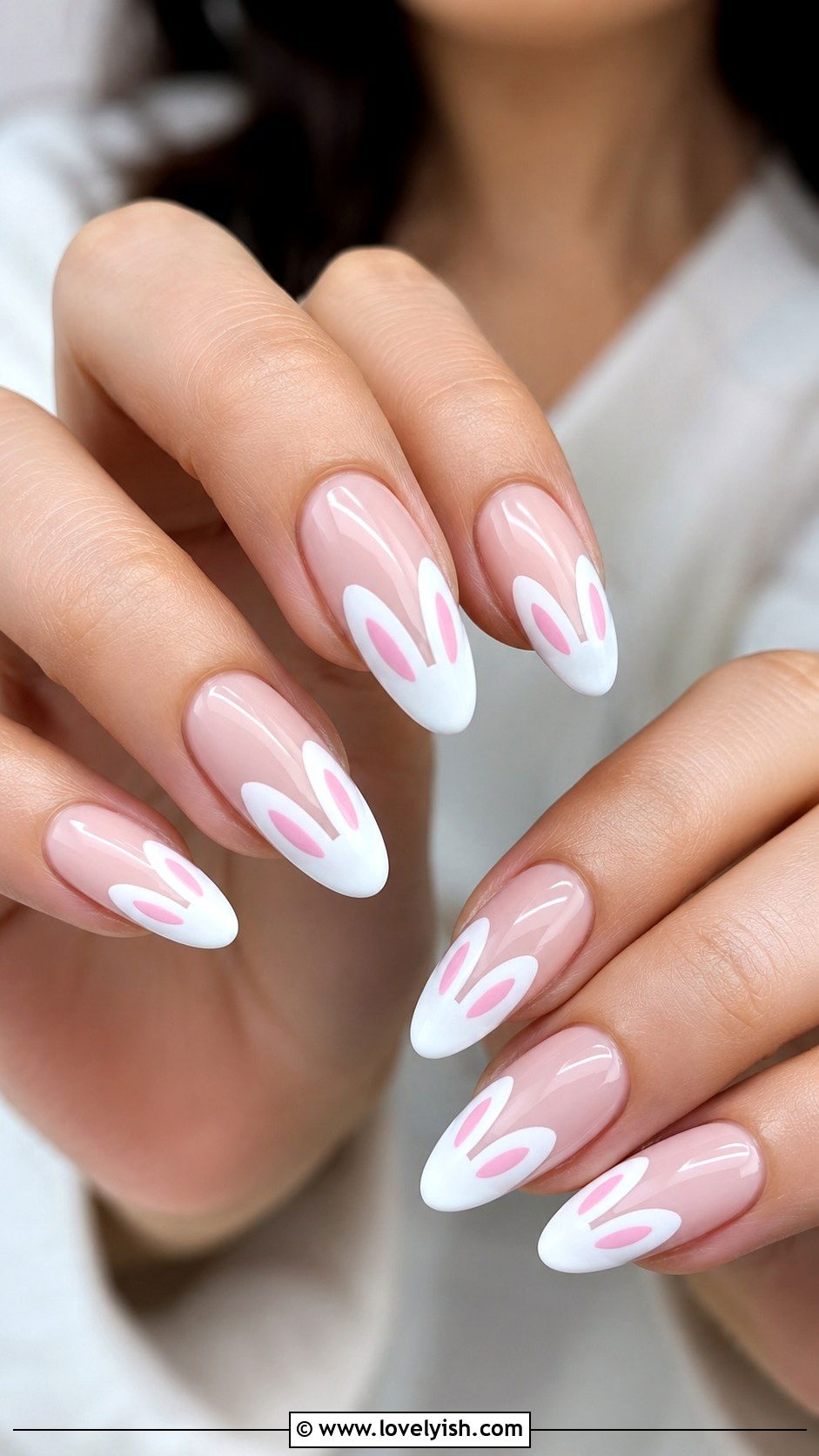 Bunny Ear French Tip Nails - 31 easter nail designs 2026 - 31 easter nail designs 2026