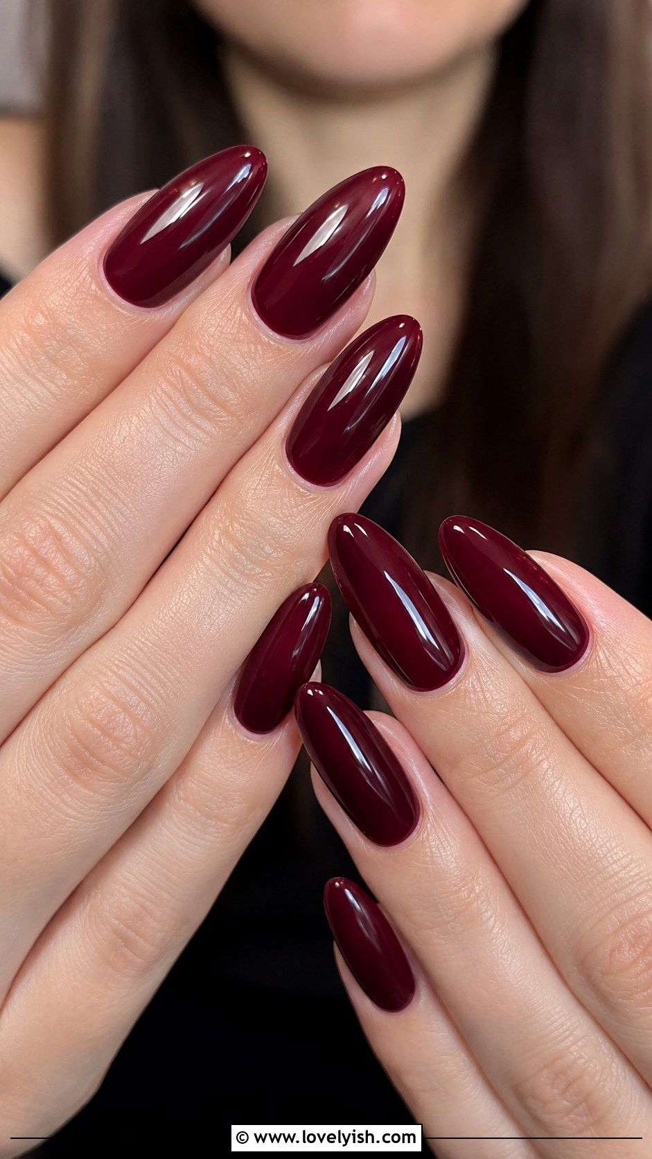 Burgundy Almond Nails - 50 almond nails - 50 almond nails