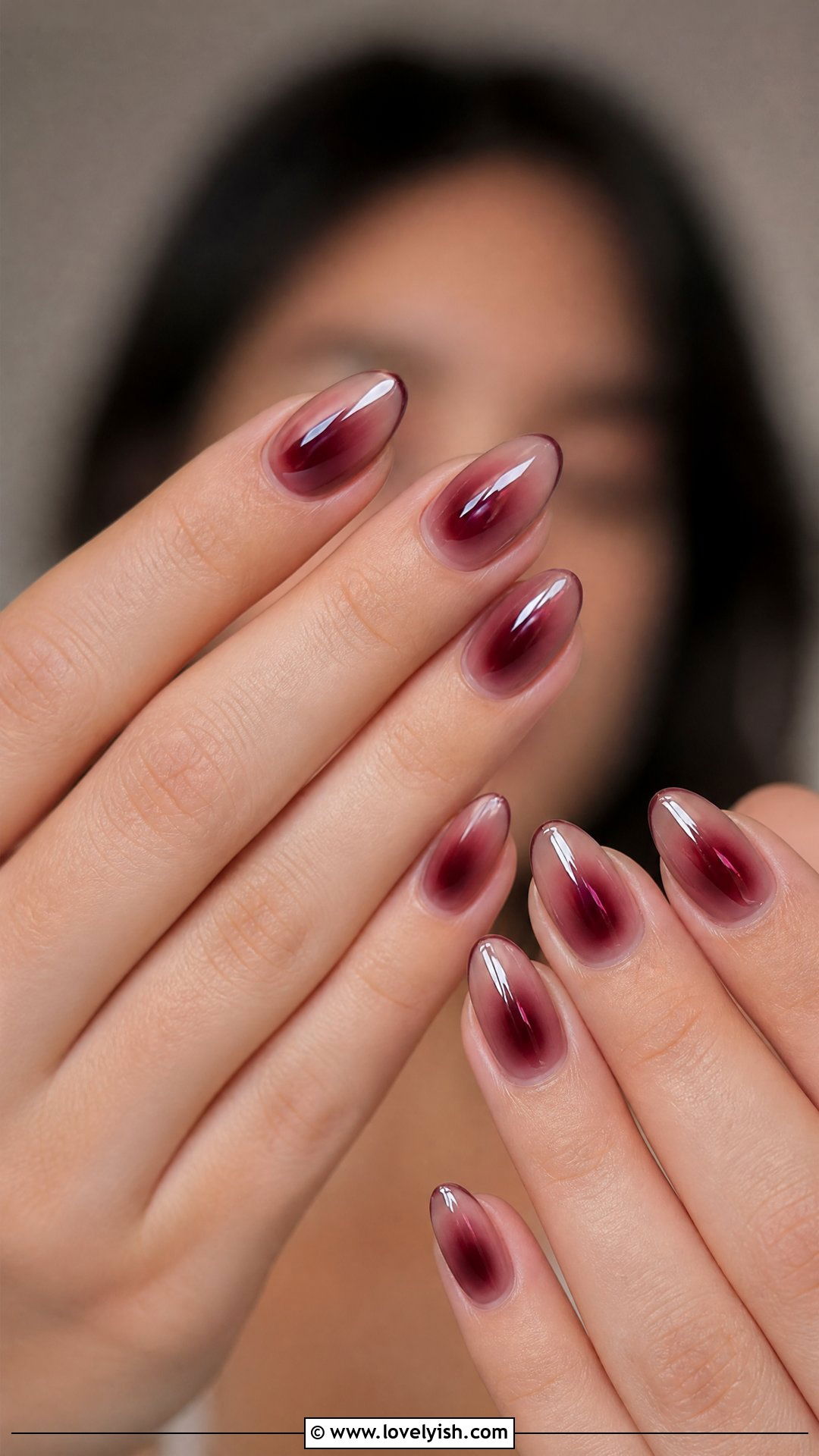 Burgundy Aura Nails - 25 burgundy nail designs - 25 burgundy nail designs