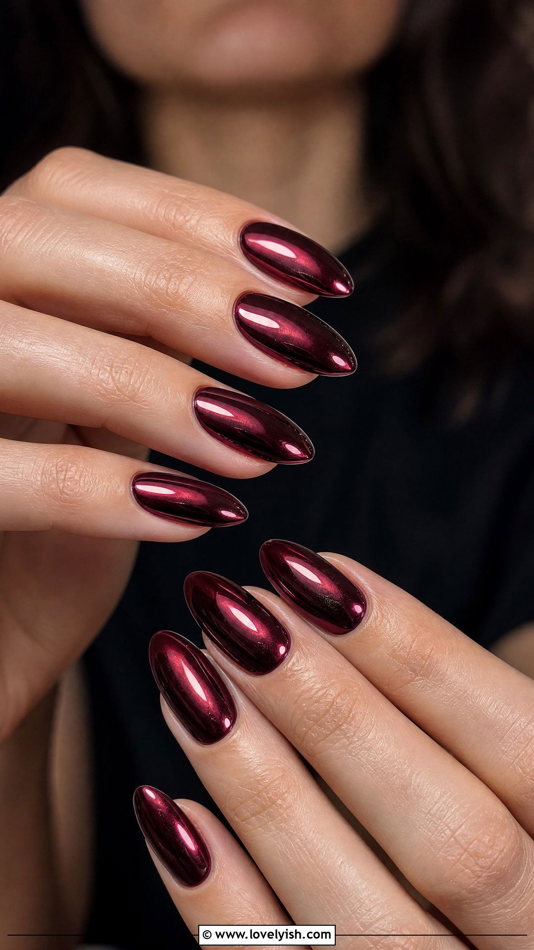 Burgundy Chrome Nails - 25 burgundy nail designs - 25 burgundy nail designs