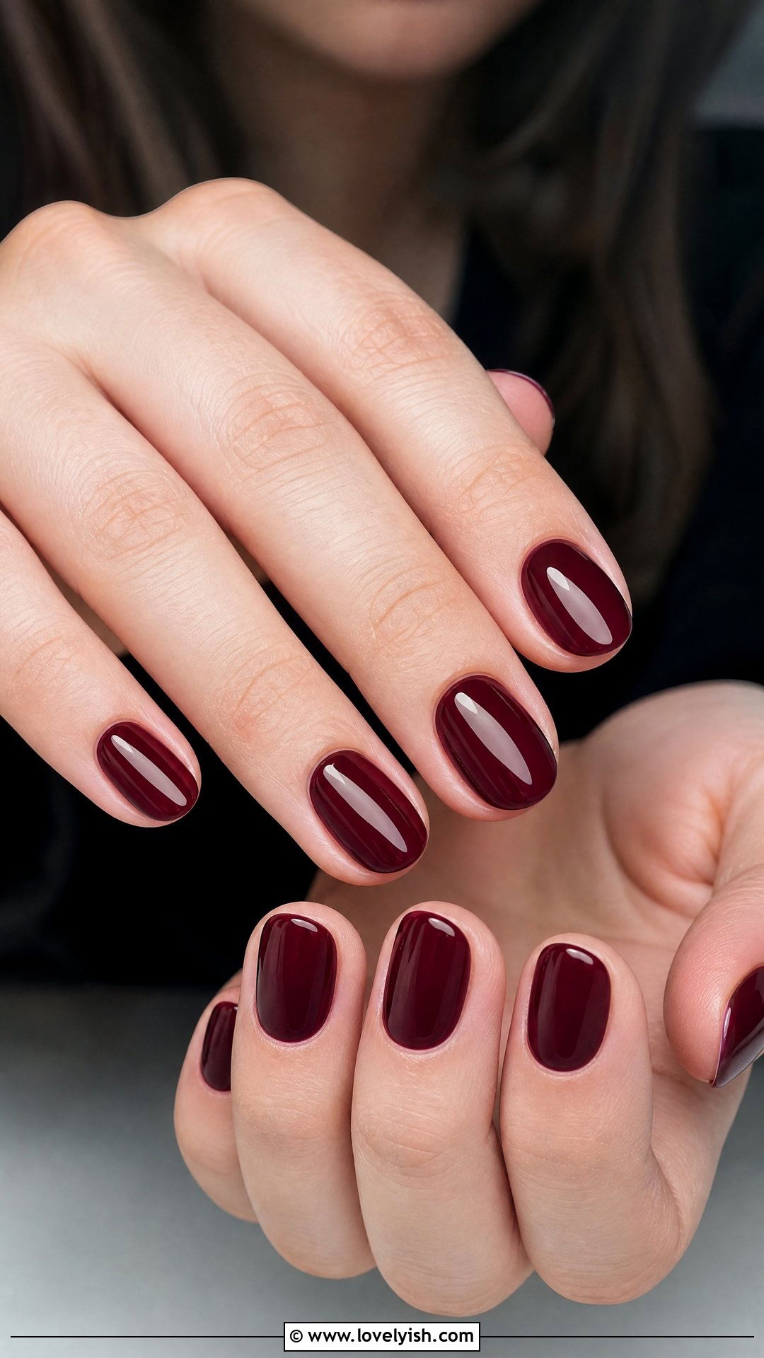 Burgundy Cream Nails - 29 nails for older women - 29 nails for older women