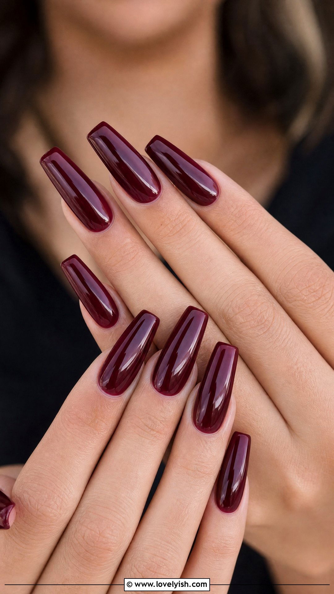 Burgundy Dip Powder Nails - 50 dip powder nails - 50 dip powder nails