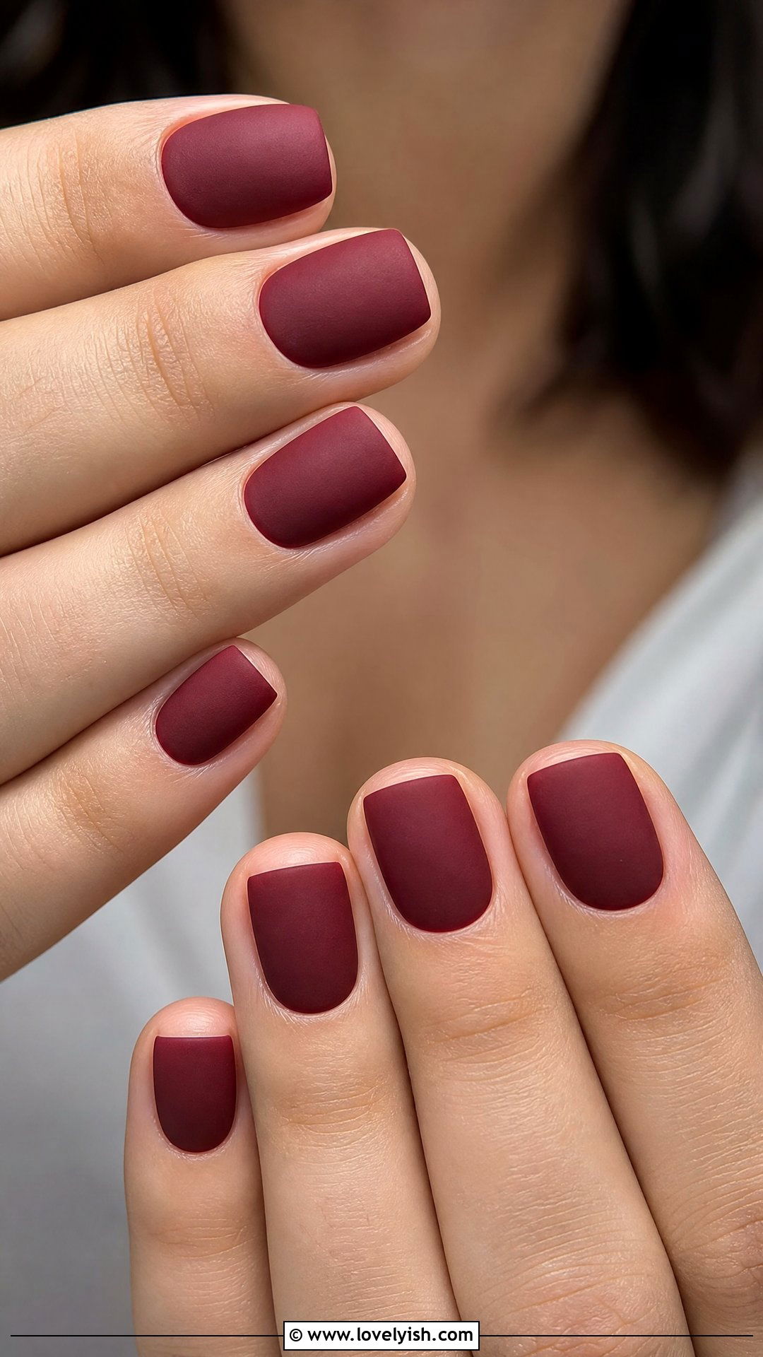 Burgundy Matte Short Acrylic Nails - 50 short acrylic nails - 50 short acrylic nails