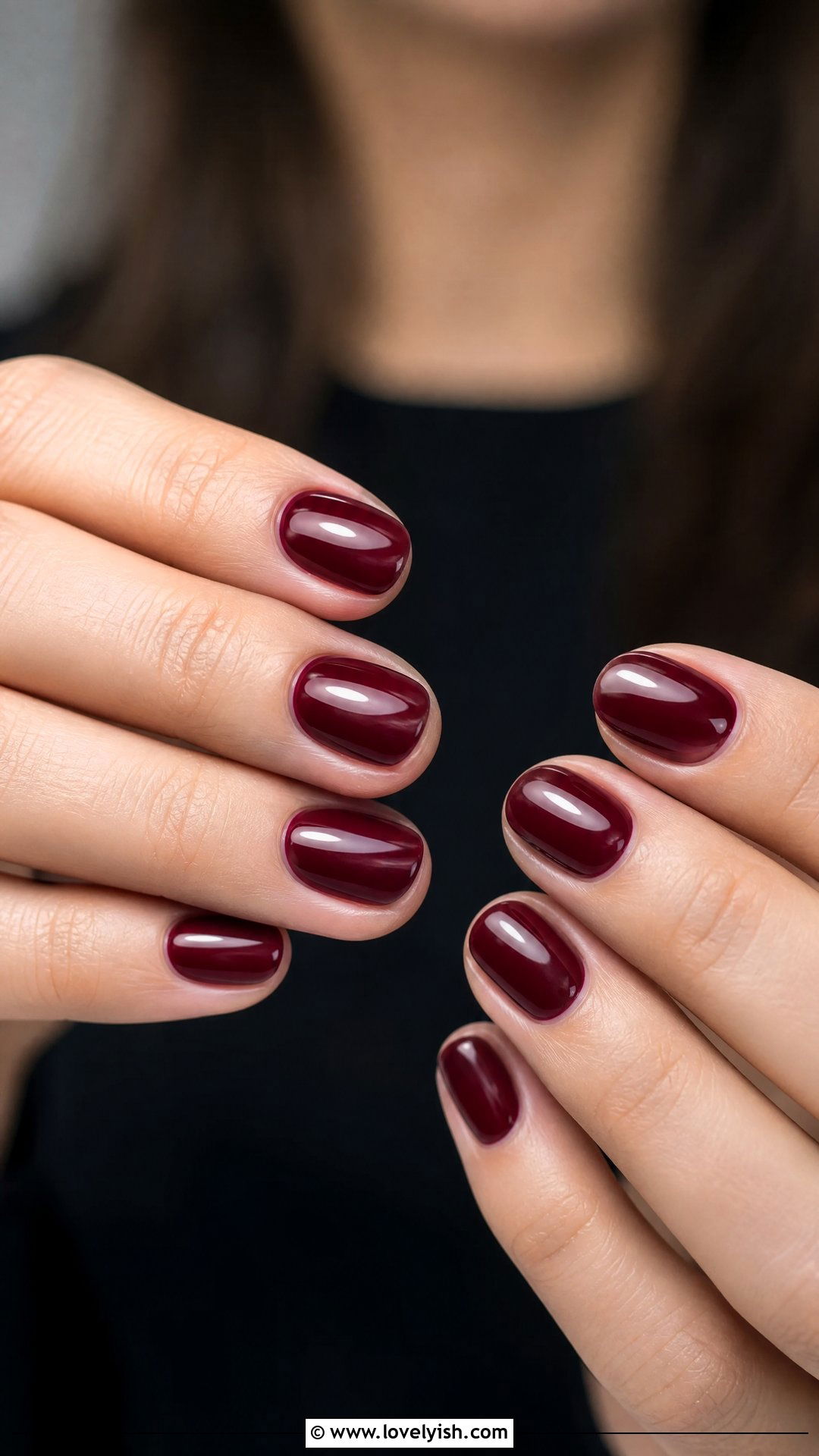 Burgundy Round Nails - 50 round nails - 50 round nails