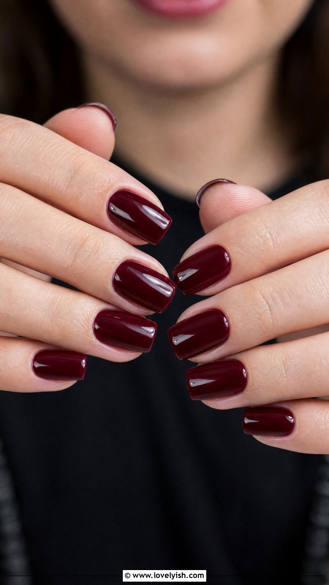 Burgundy Squoval Nails - 50 squoval nails - 50 squoval nails