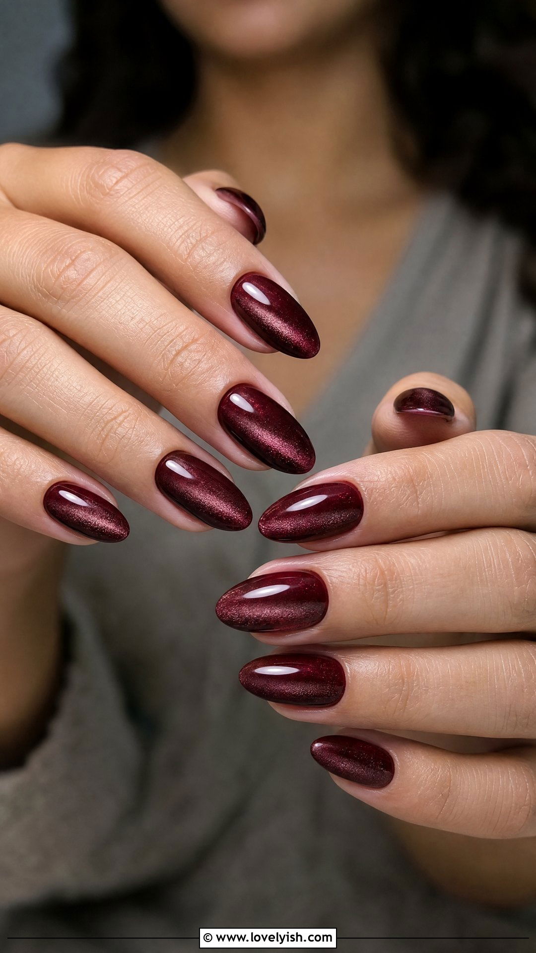 Burgundy Velvet Acrylic Nails - 25 acrylic nails designs - 25 acrylic nails designs