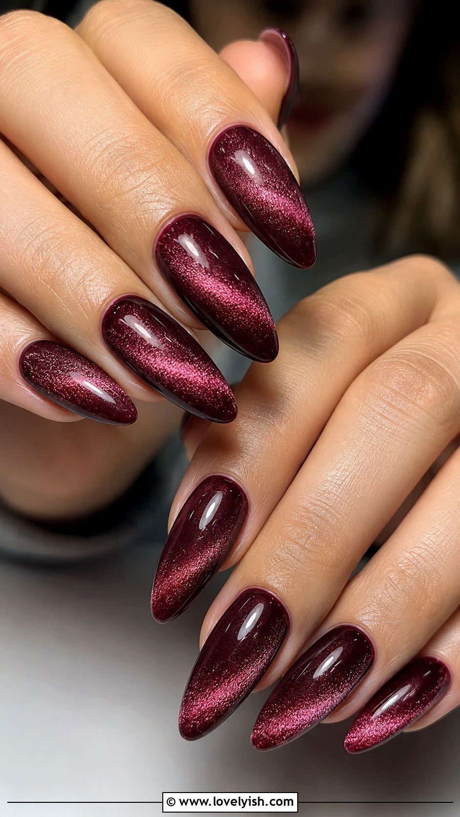 Burgundy Velvet Gel X Nails - 50 gel x nails - 50 gel x nails