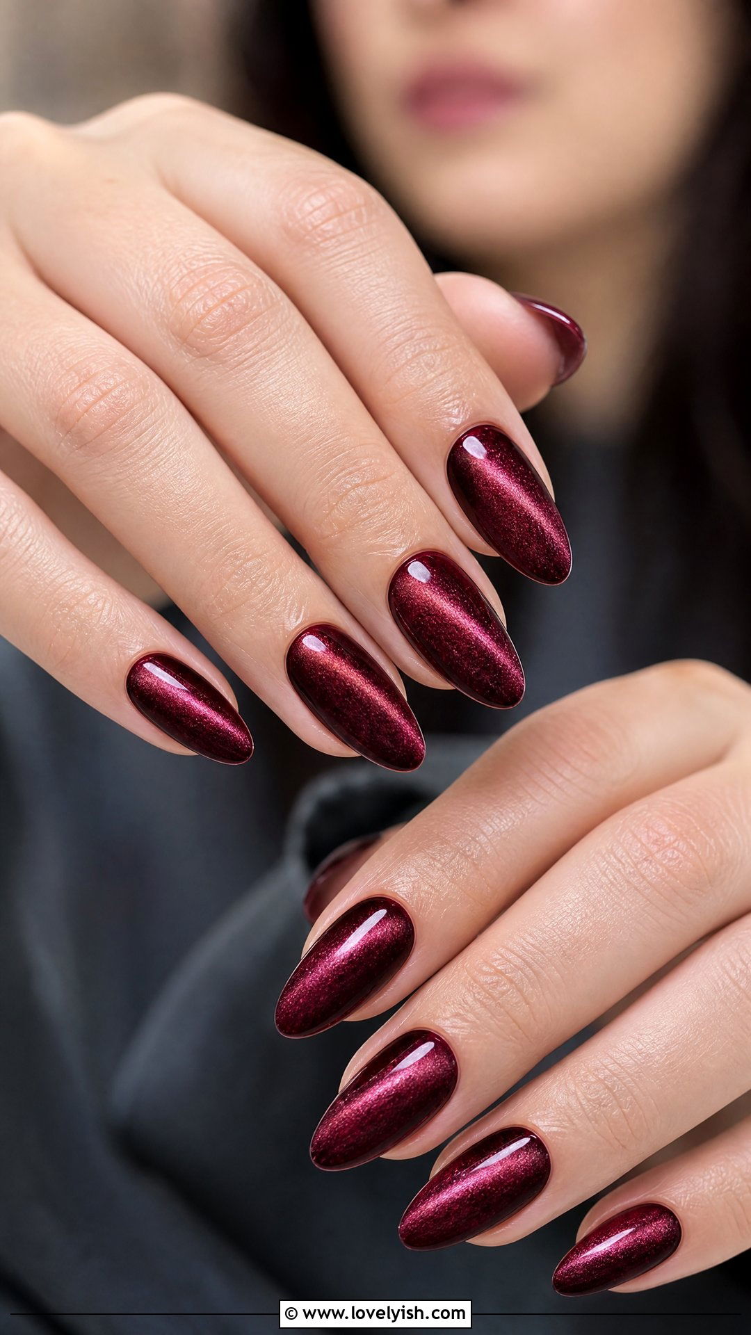 Burgundy Velvet Nails - 25 burgundy nail designs - 25 burgundy nail designs