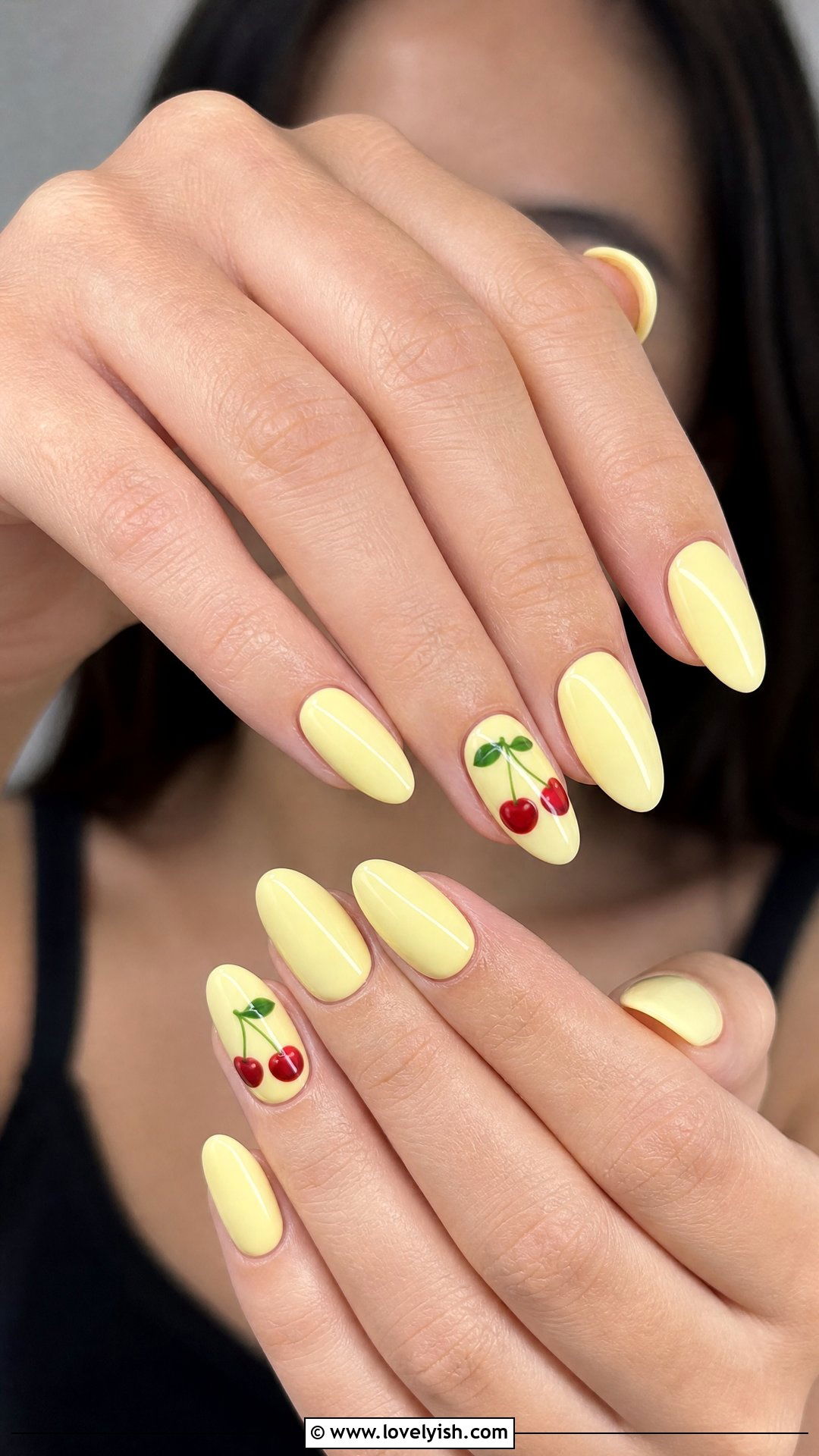Butter Yellow Cherry Nails - 50 butter yellow nails - 50 butter yellow nails