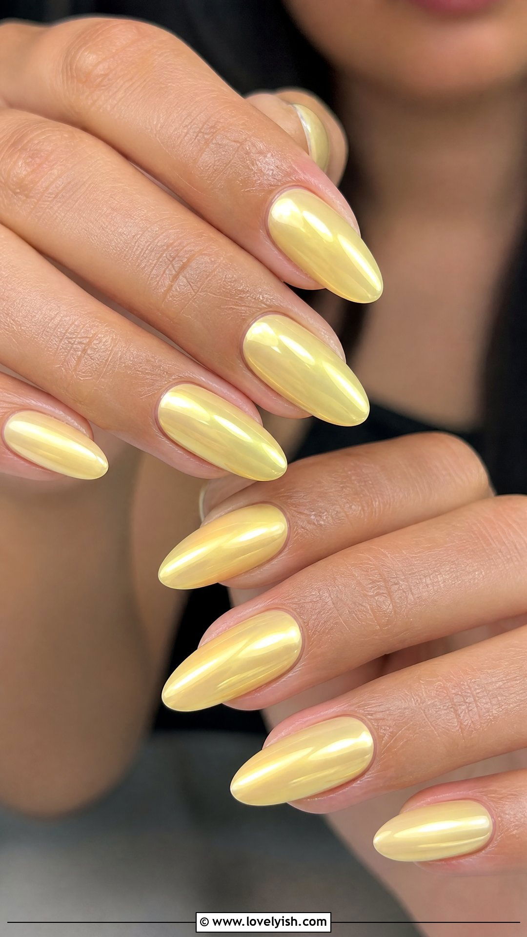 Butter Yellow Chrome Nails - 25 yellow nails design ideas - 25 yellow nails design ideas