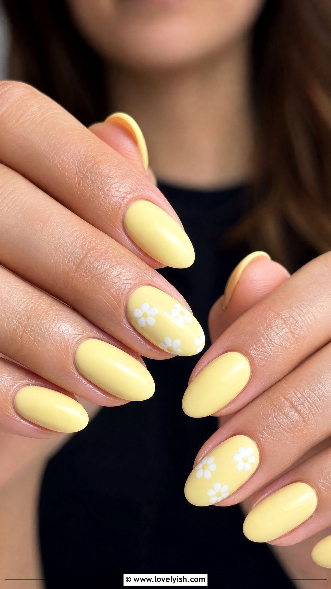 Butter Yellow Floral Nails - 50 pictures of nail designs - 50 pictures of nail designs