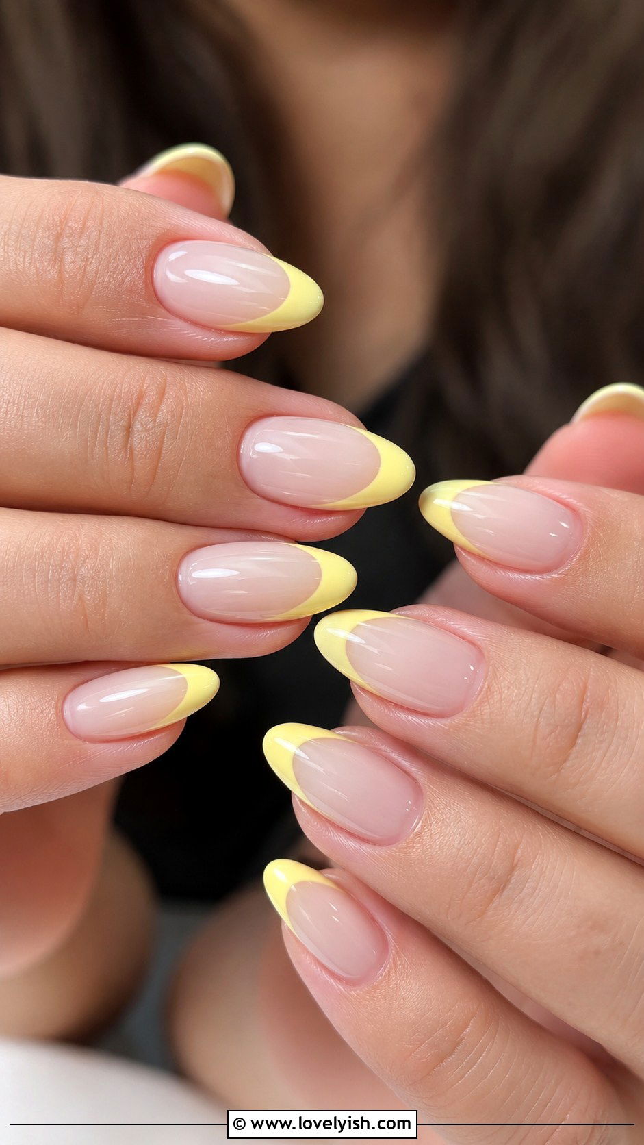 Butter Yellow French Tip Nails - 25 french nails design ideas - 25 french nails design ideas