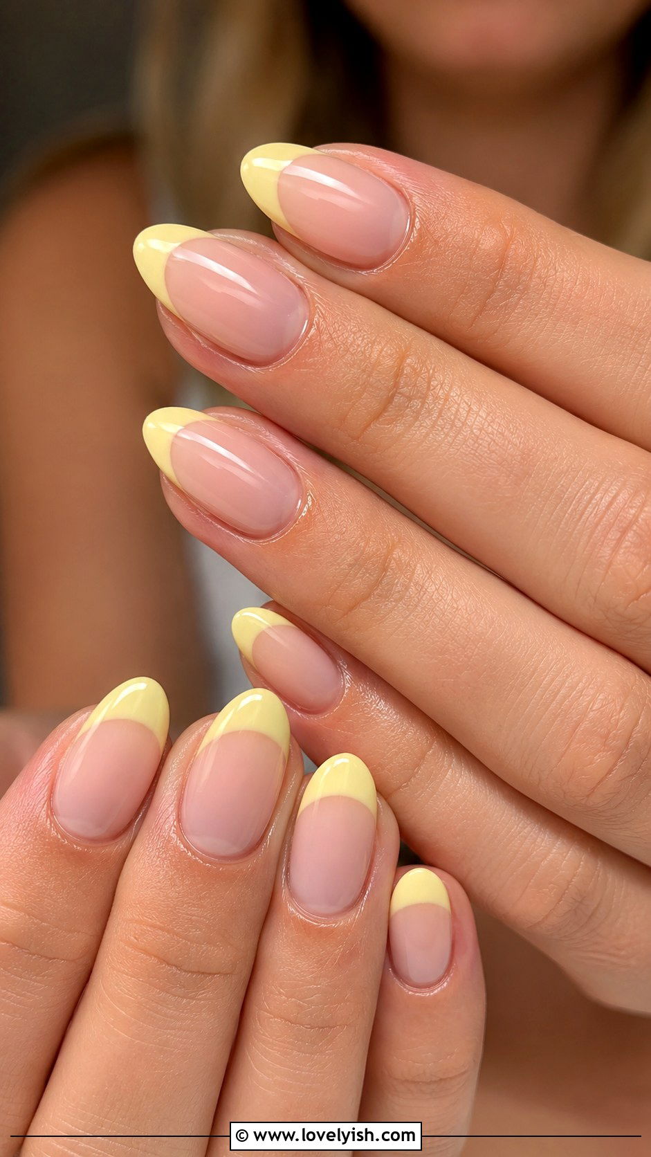 Butter Yellow French Tip Nails - 50 pastel french tip nails - 50 pastel french tip nails