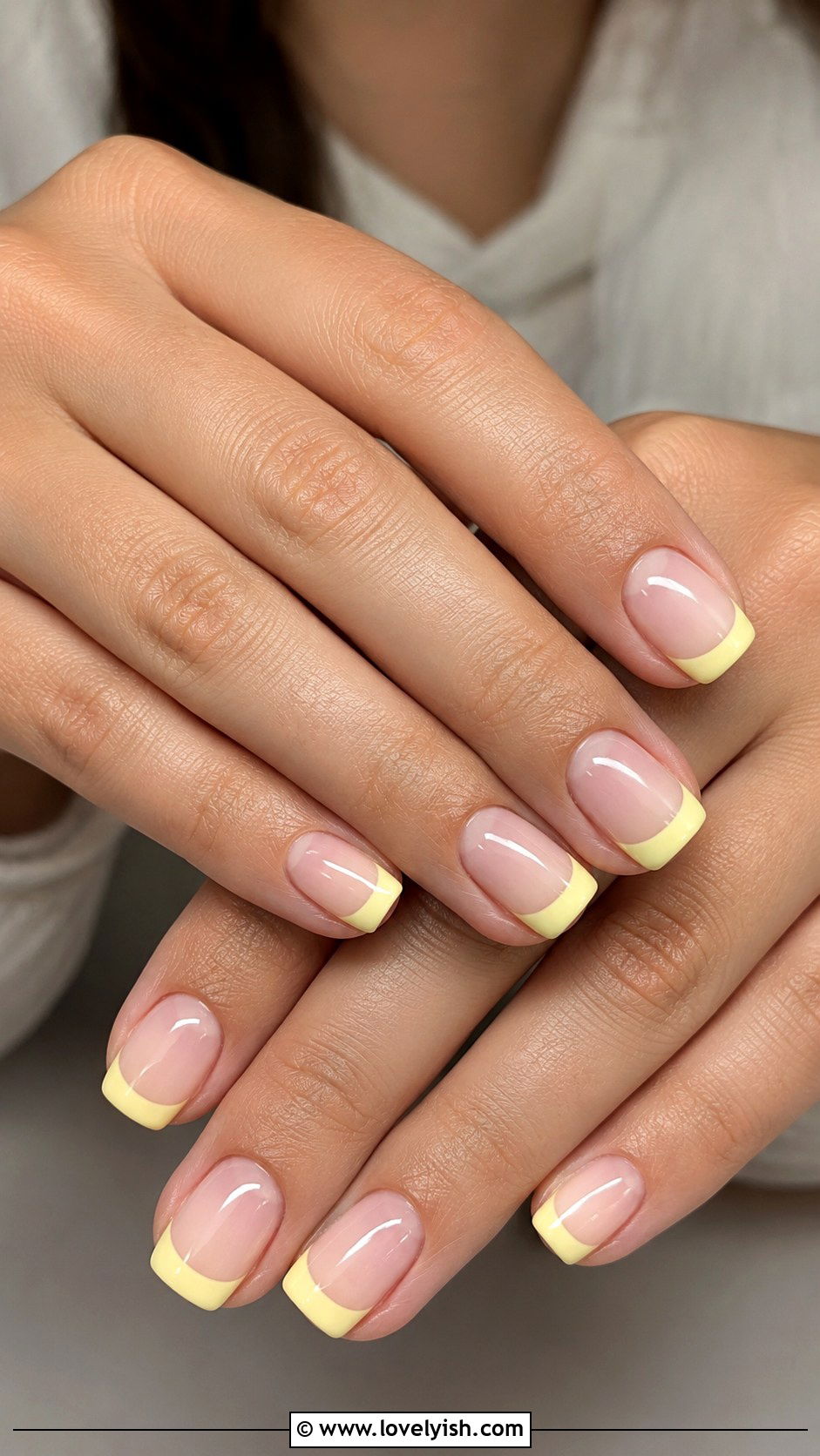 Butter Yellow French Tip Nails - 25 french tip nail design ideas - 25 french tip nail design ideas