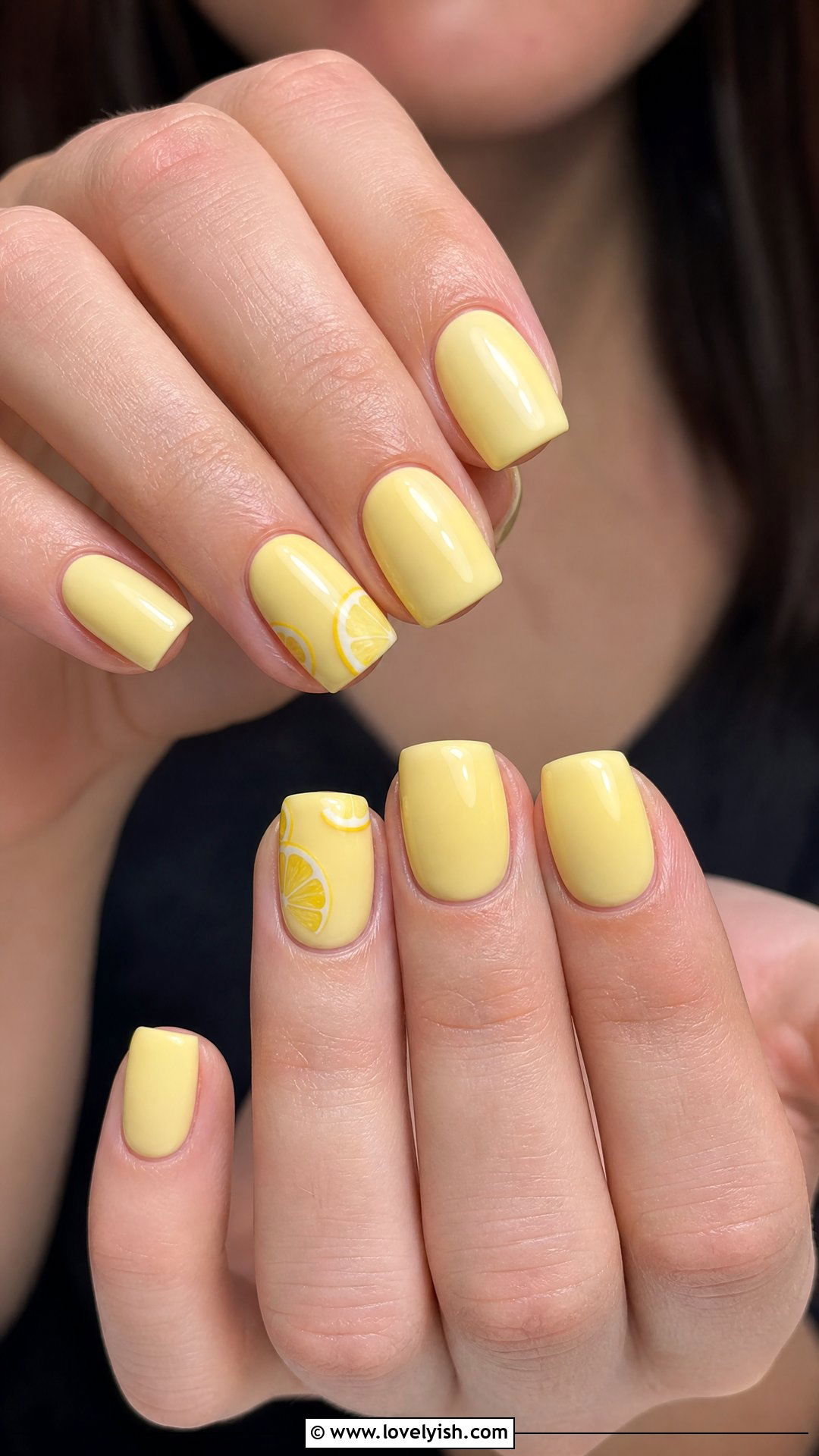 Butter Yellow Lemon Nails - 50 lemon nail design ideas - 50 lemon nail design ideas